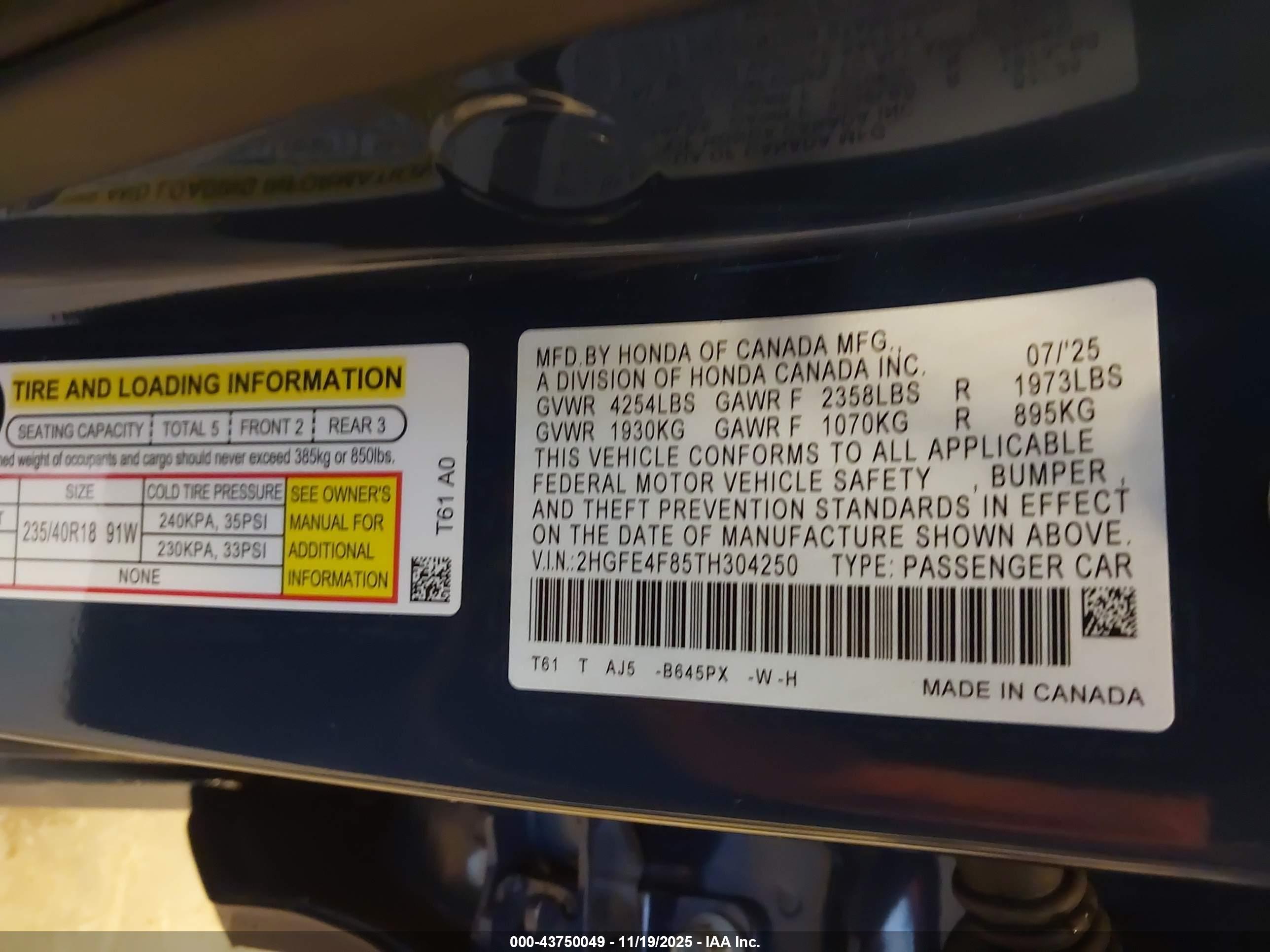 HONDA CIVIC image 9