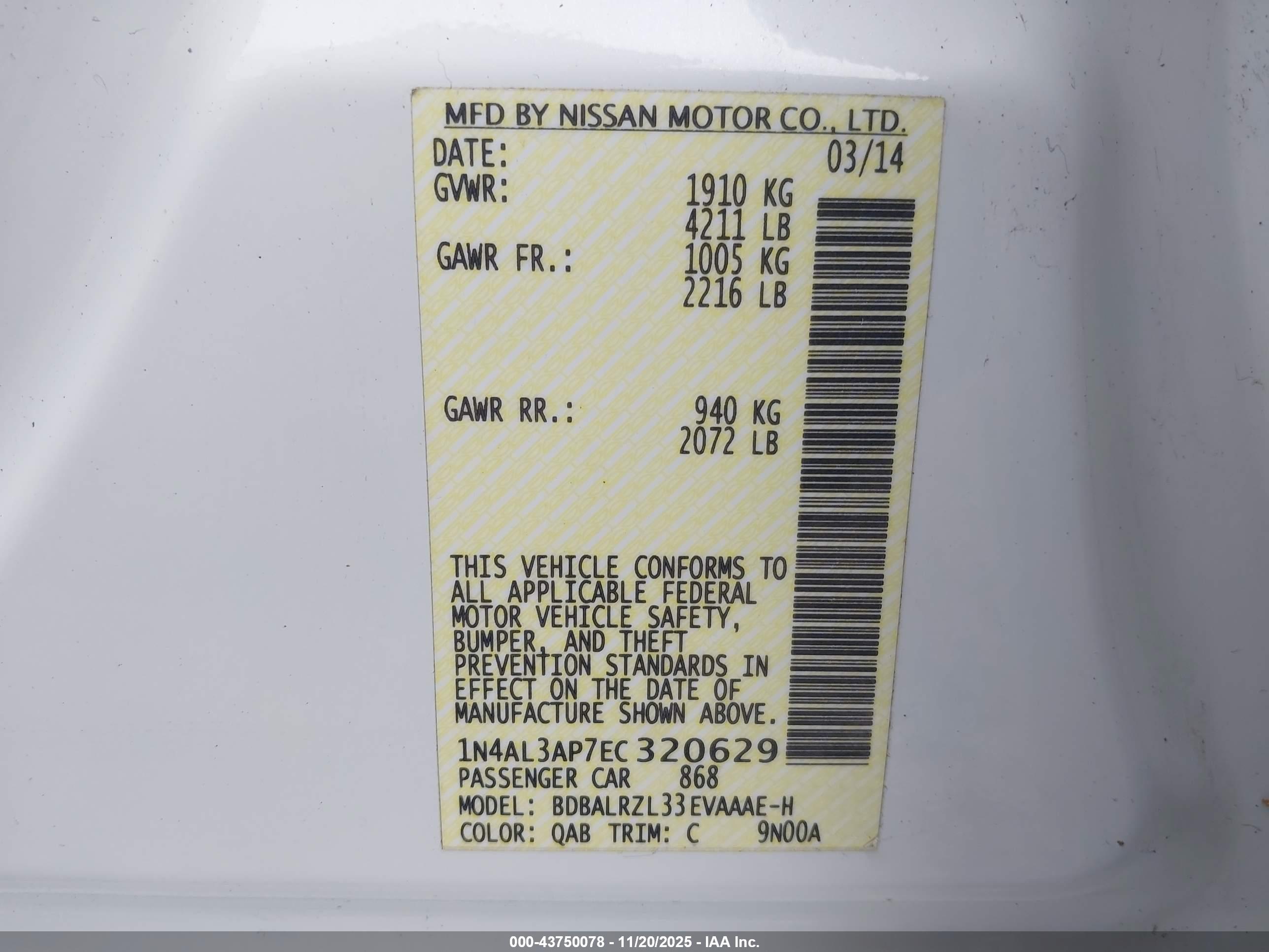 NISSAN ALTIMA image 9