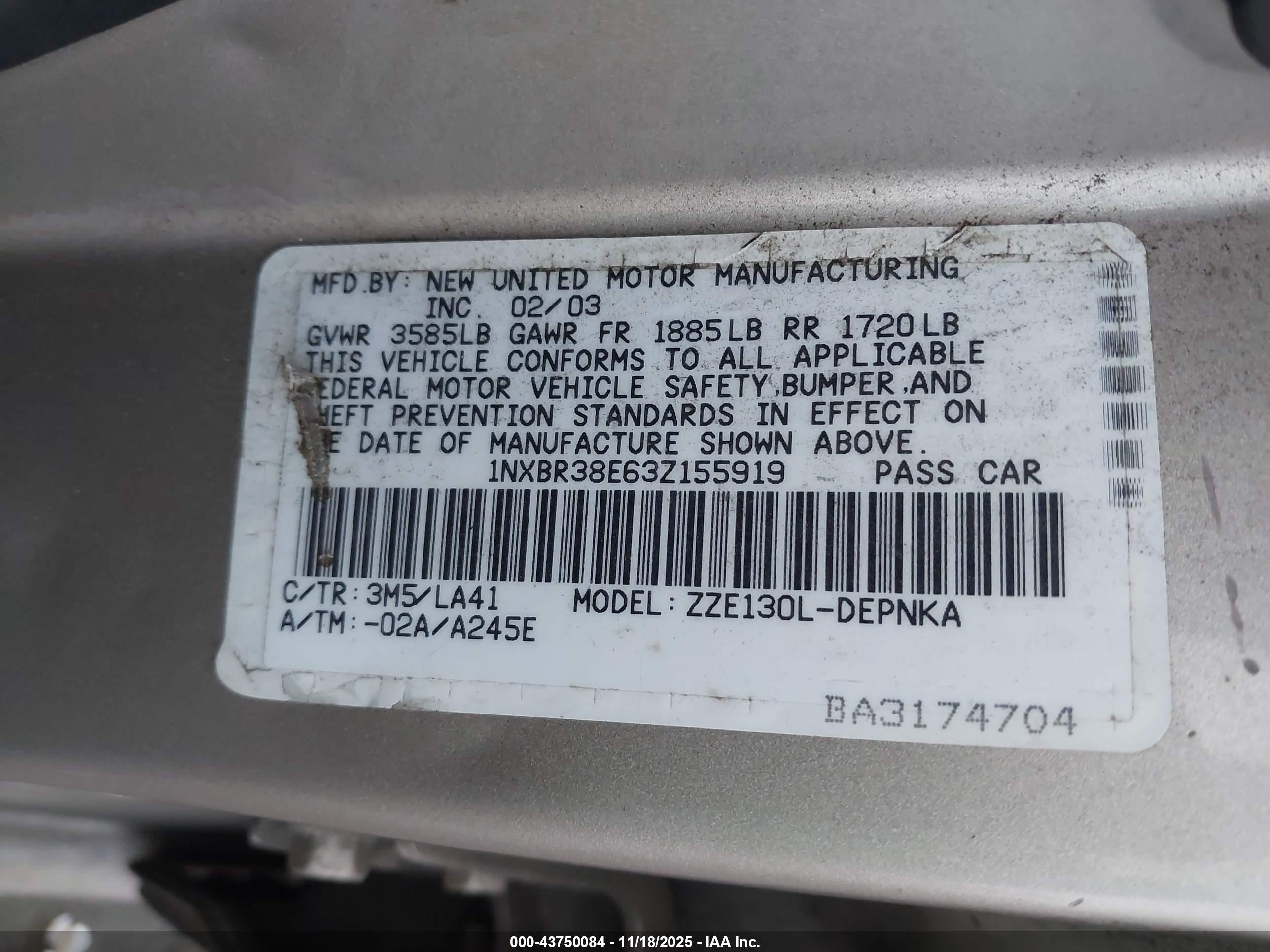 TOYOTA COROLLA image 9