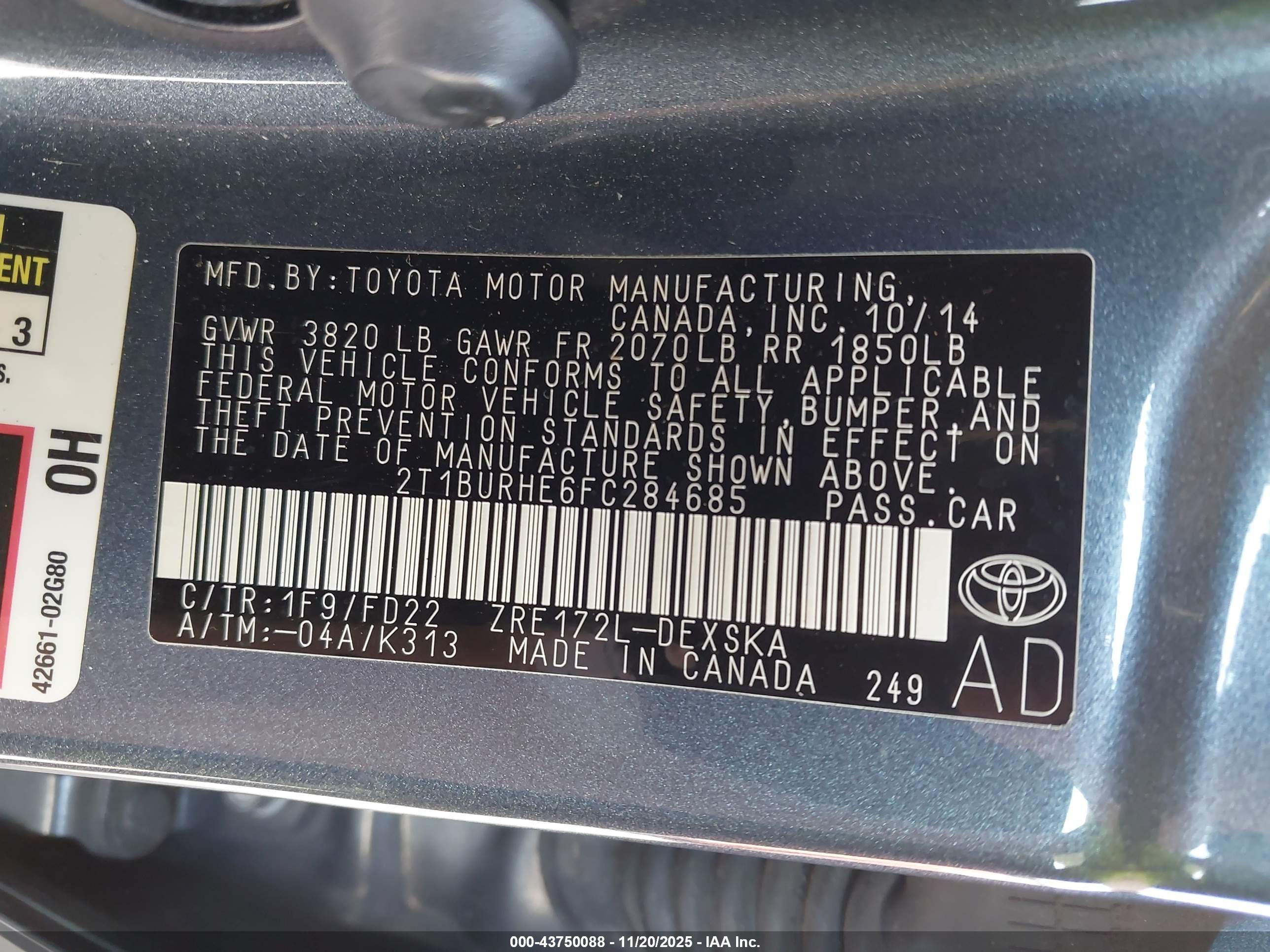 TOYOTA COROLLA image 9