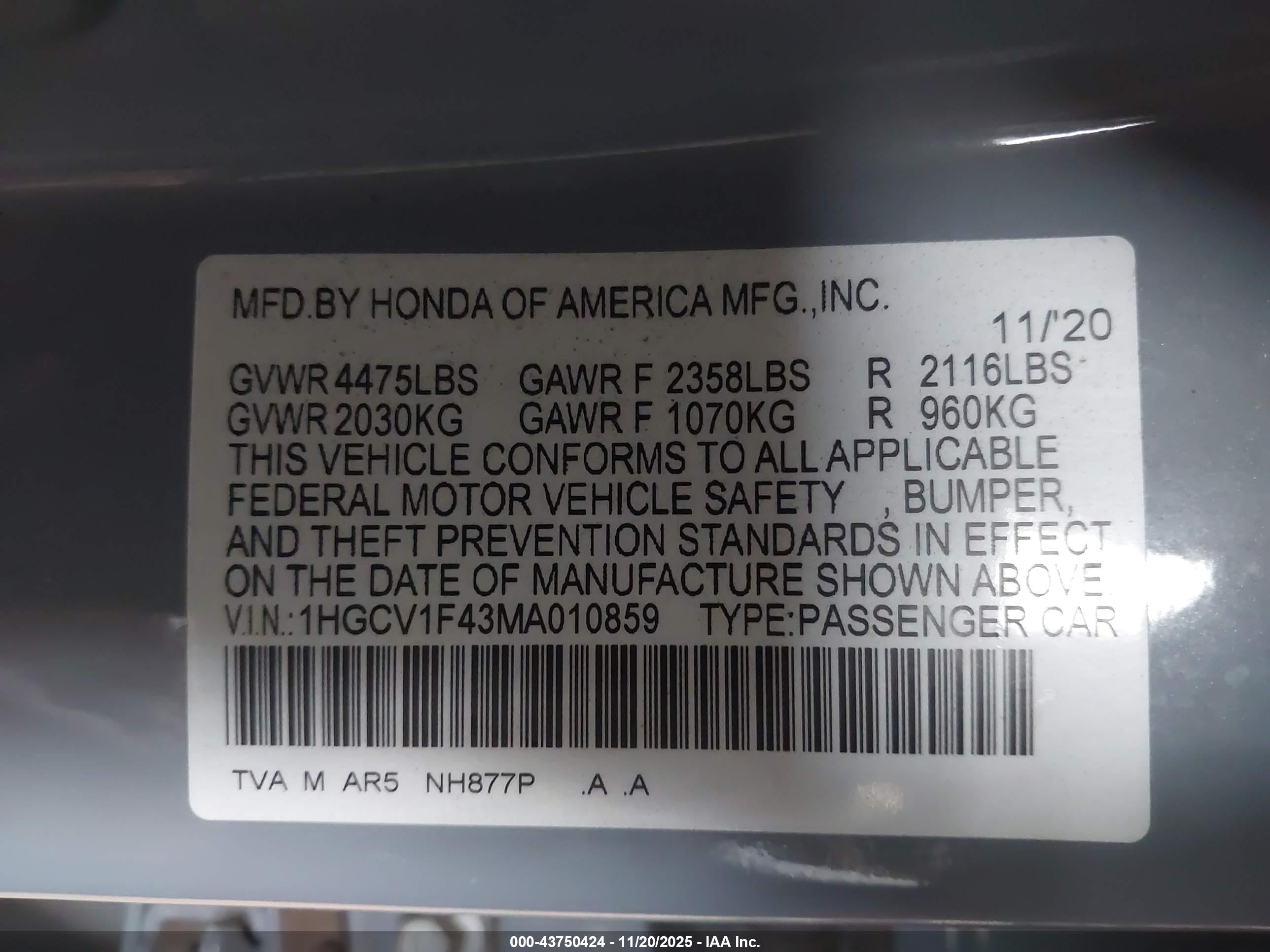 HONDA ACCORD image 9