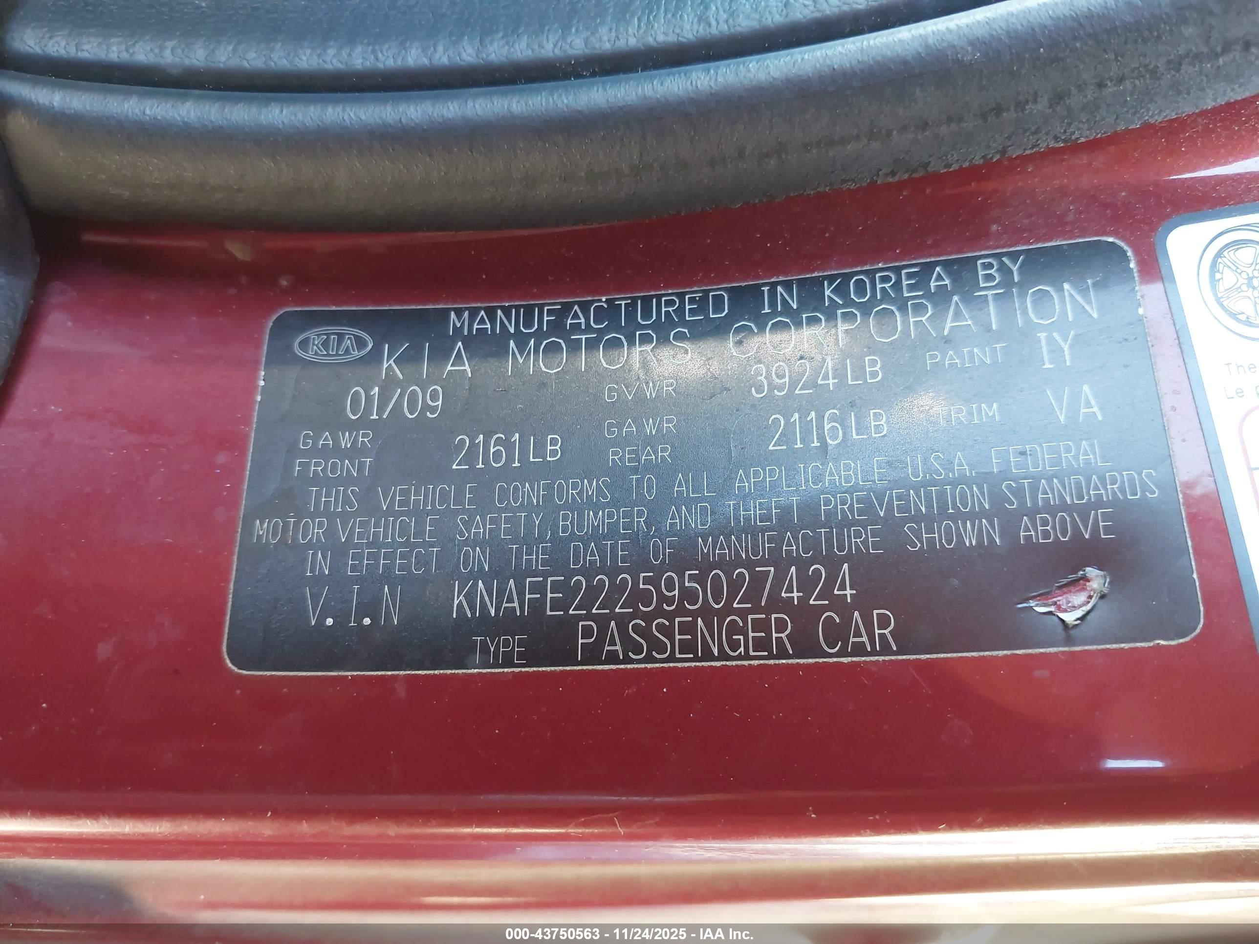 KIA SPECTRA image 9