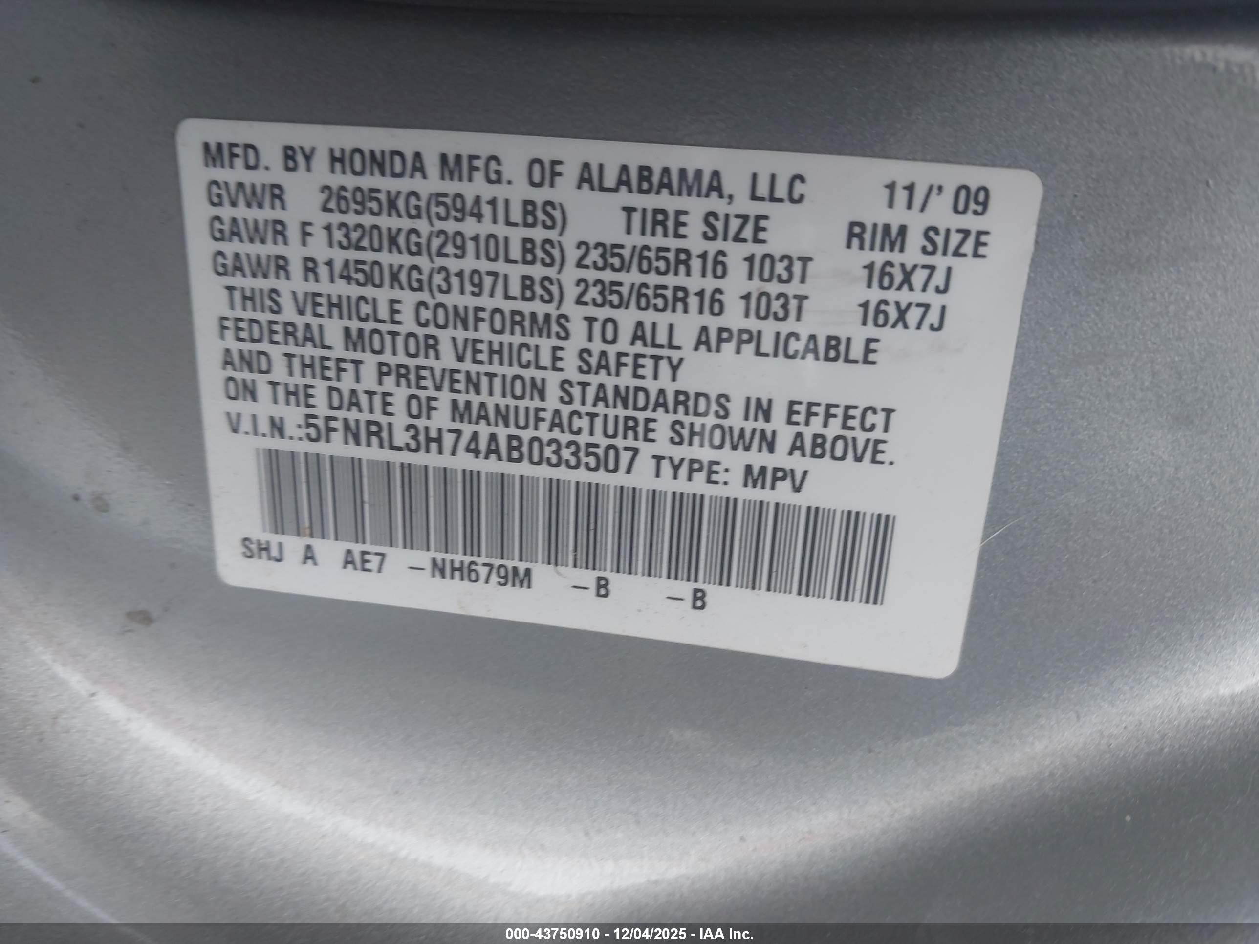 HONDA ODYSSEY image 9