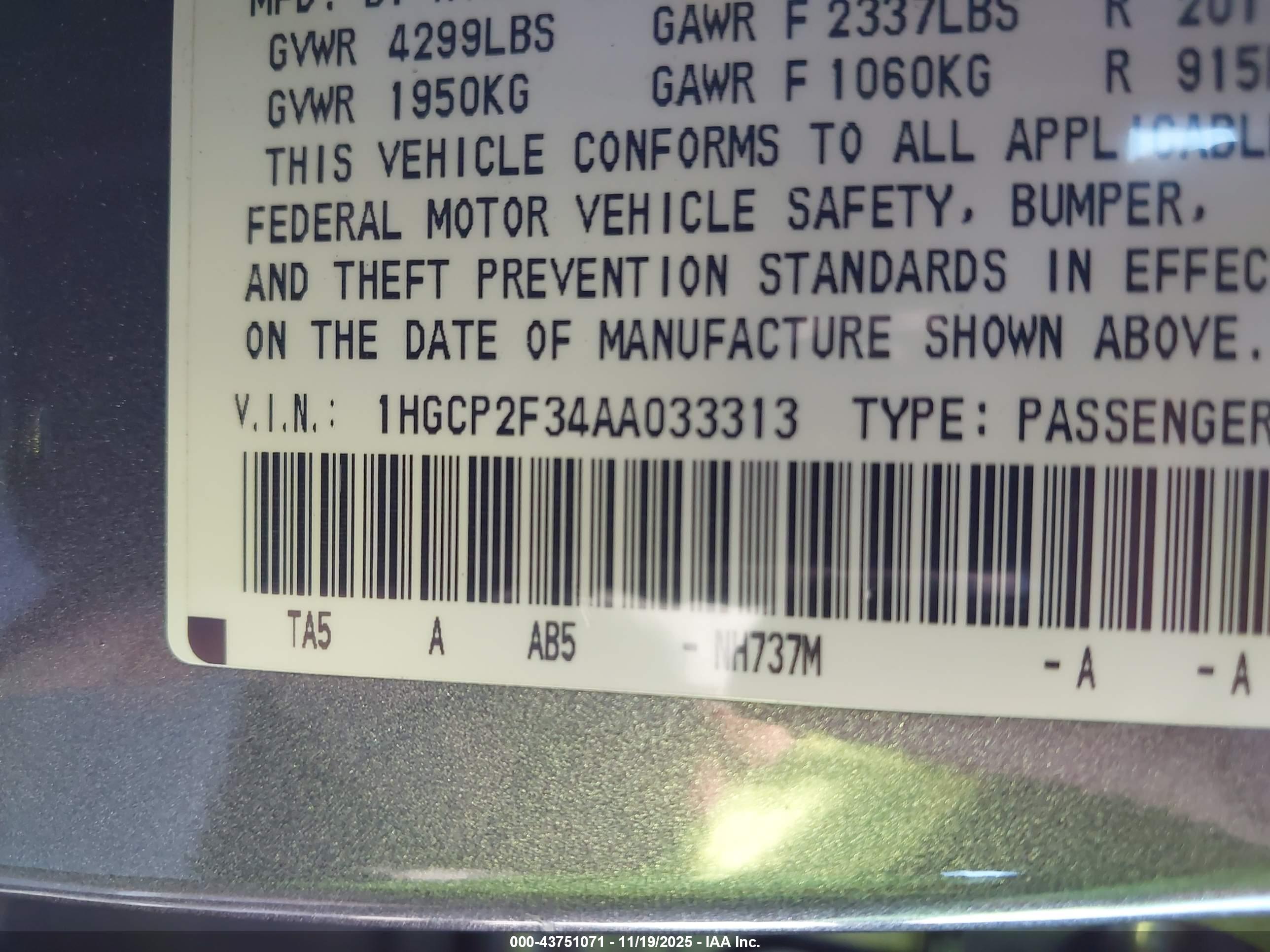 HONDA ACCORD image 9