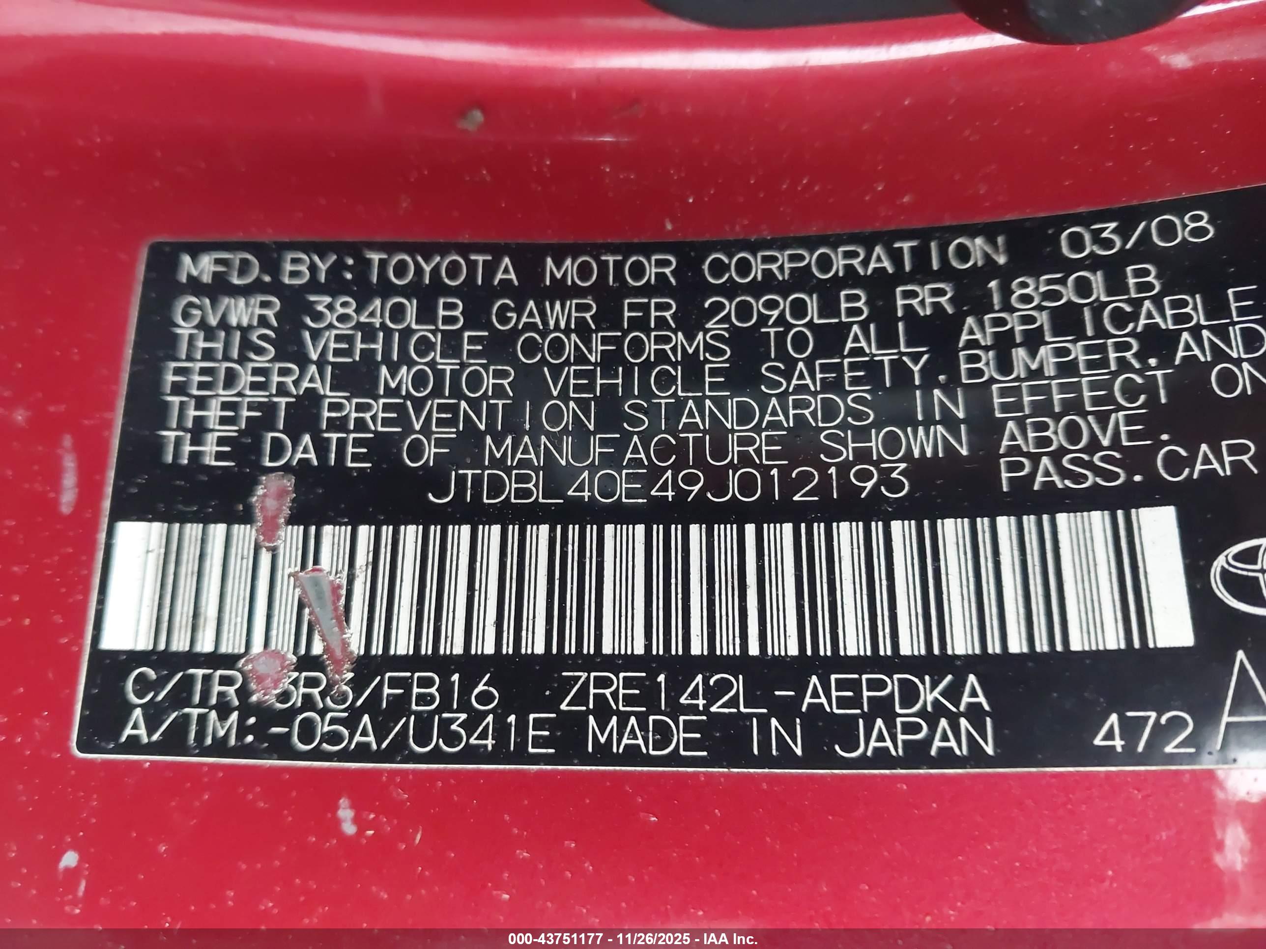TOYOTA COROLLA image 9