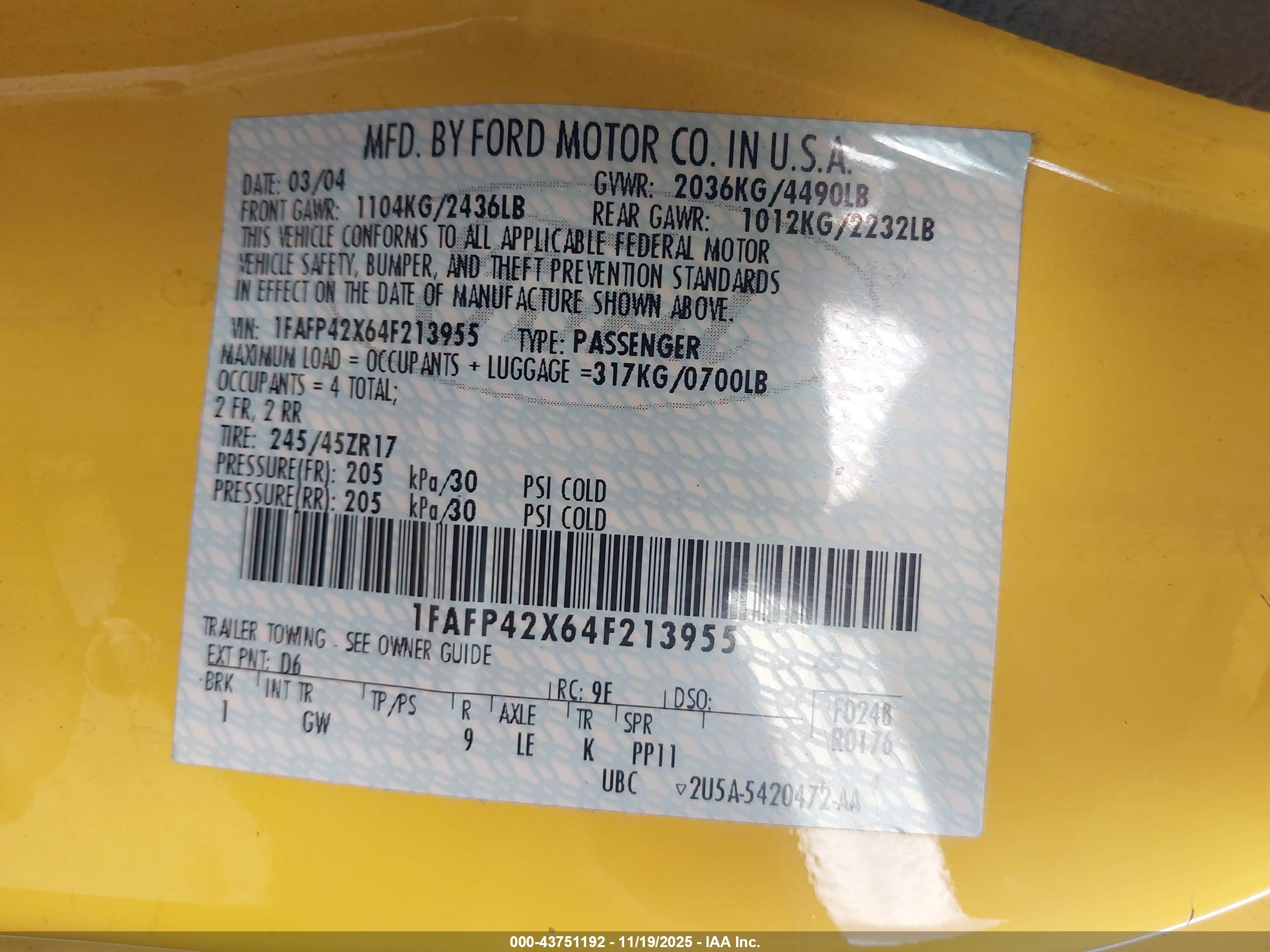 FORD MUSTANG image 9