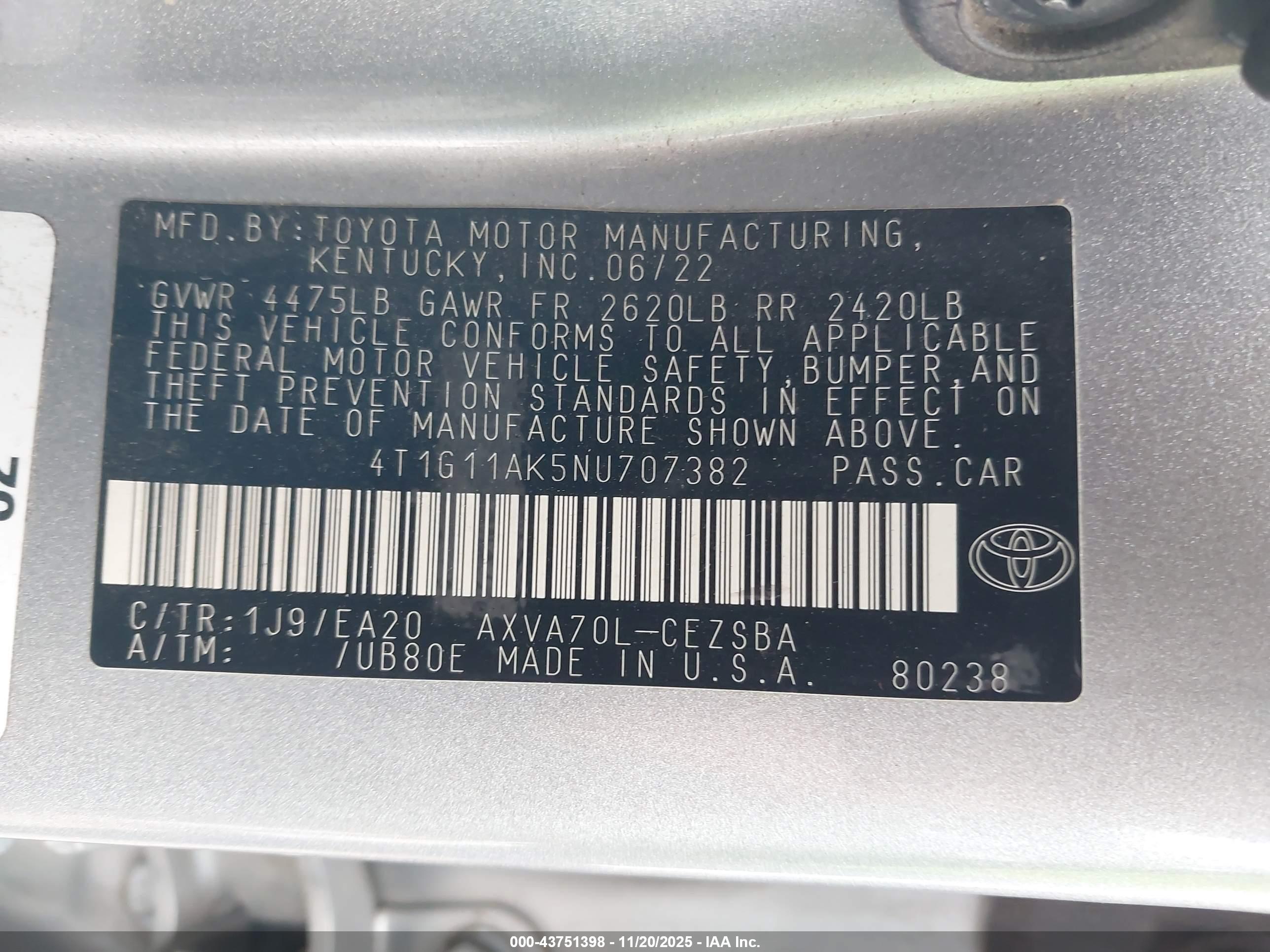 TOYOTA CAMRY image 9