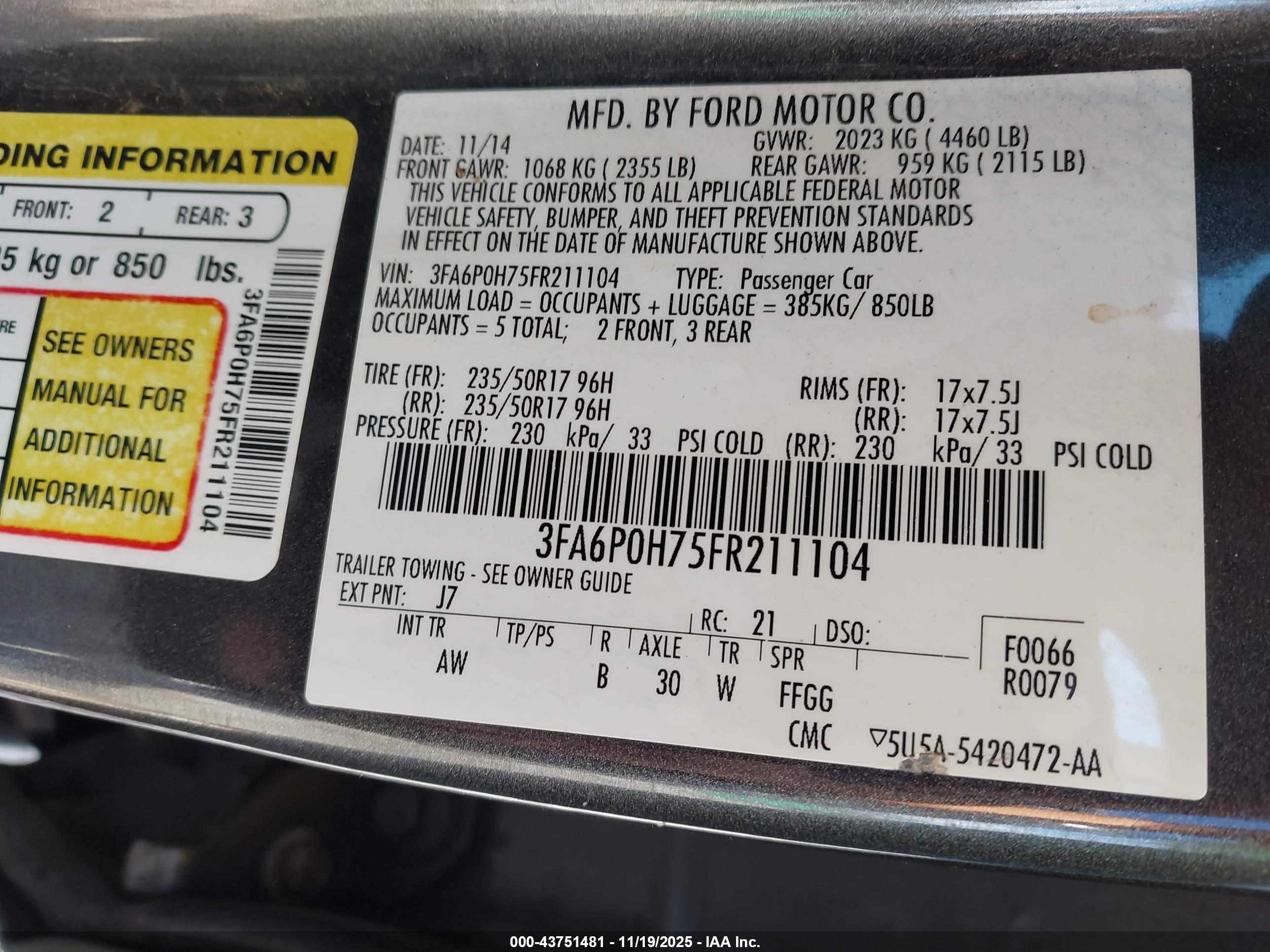 FORD FUSION image 9