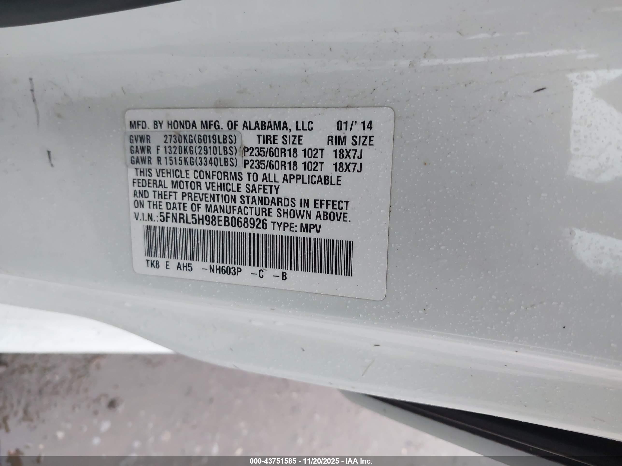 HONDA ODYSSEY image 9