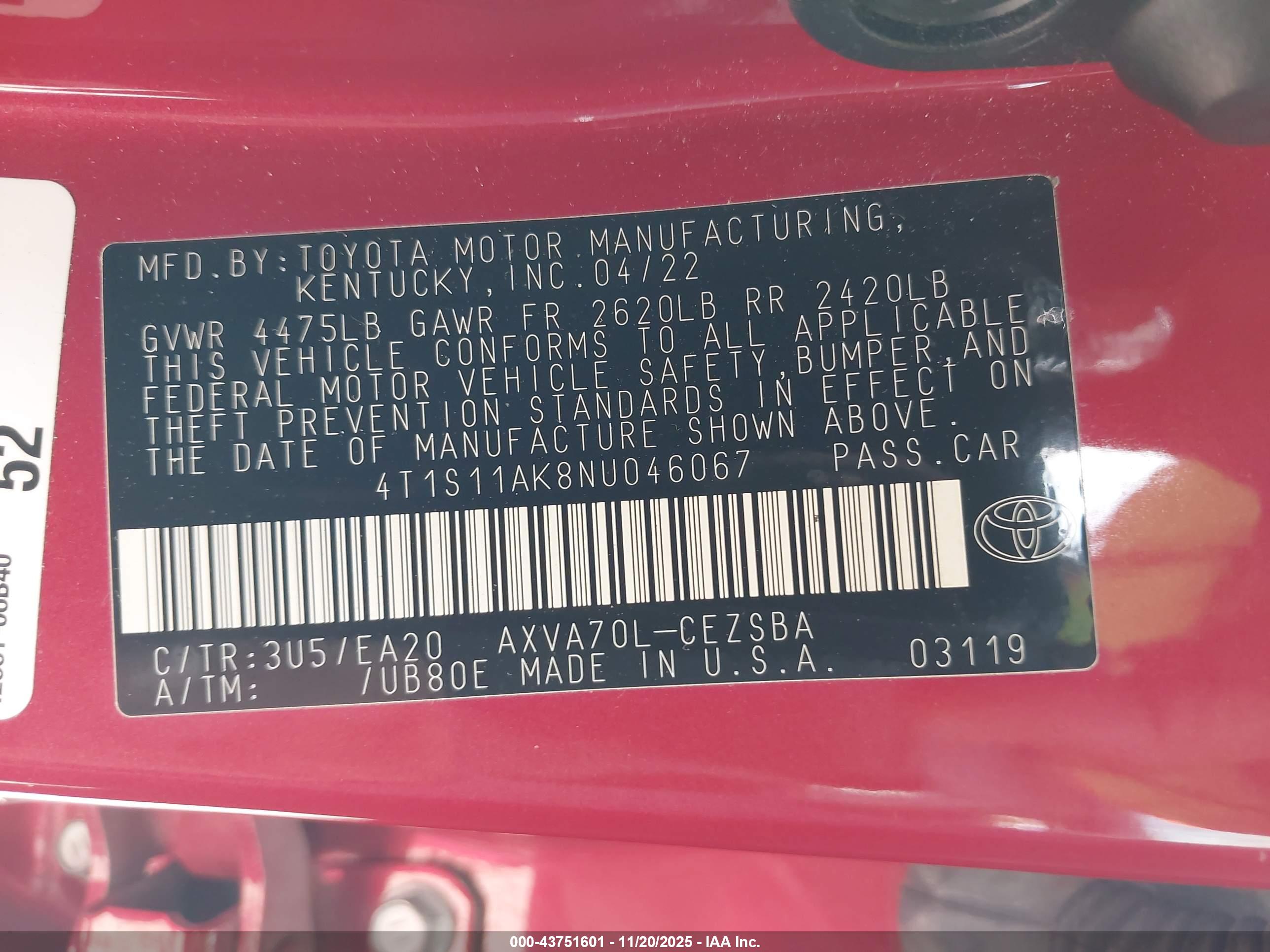 TOYOTA CAMRY image 9