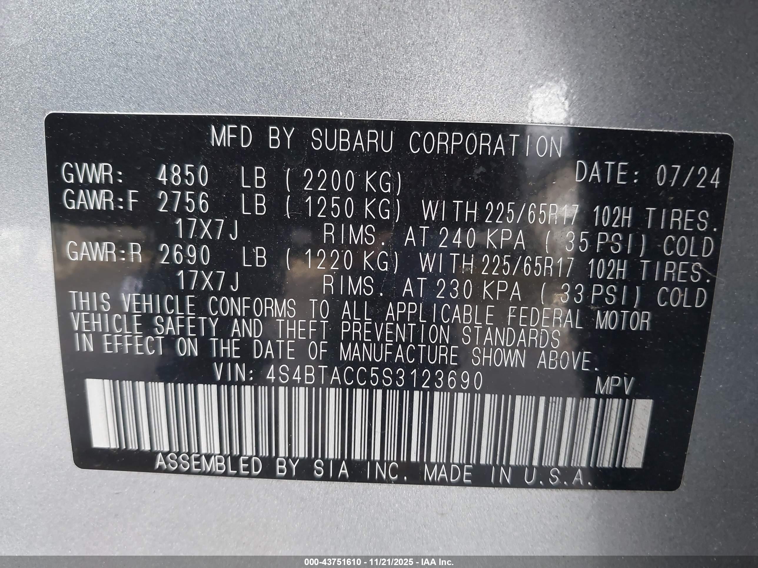 SUBARU OUTBACK image 9