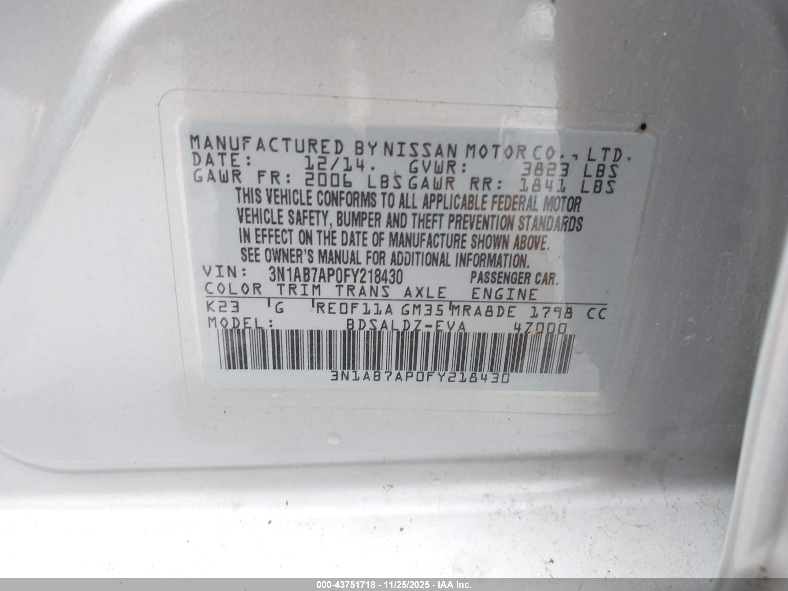 NISSAN SENTRA image 9