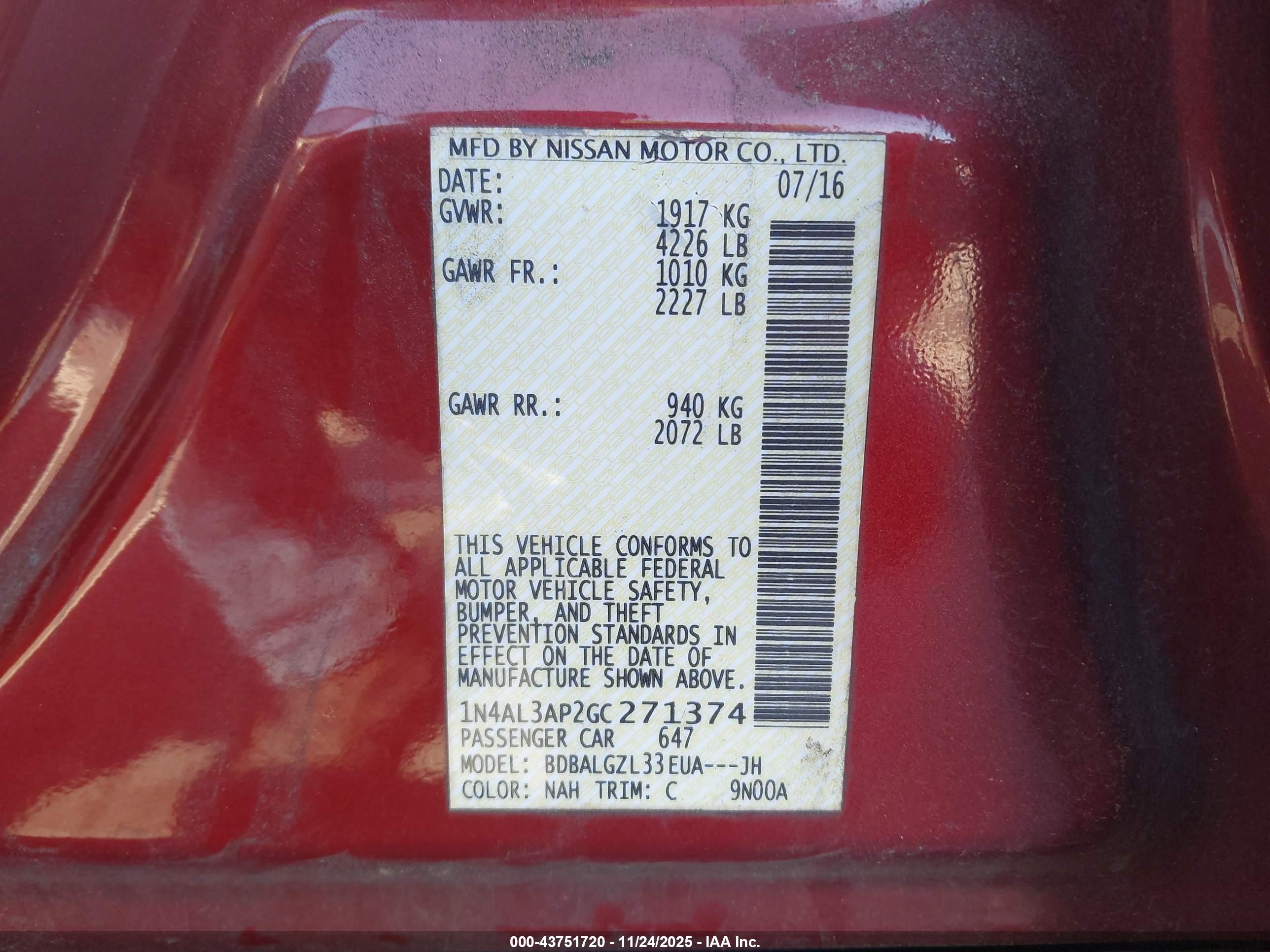 NISSAN ALTIMA image 9
