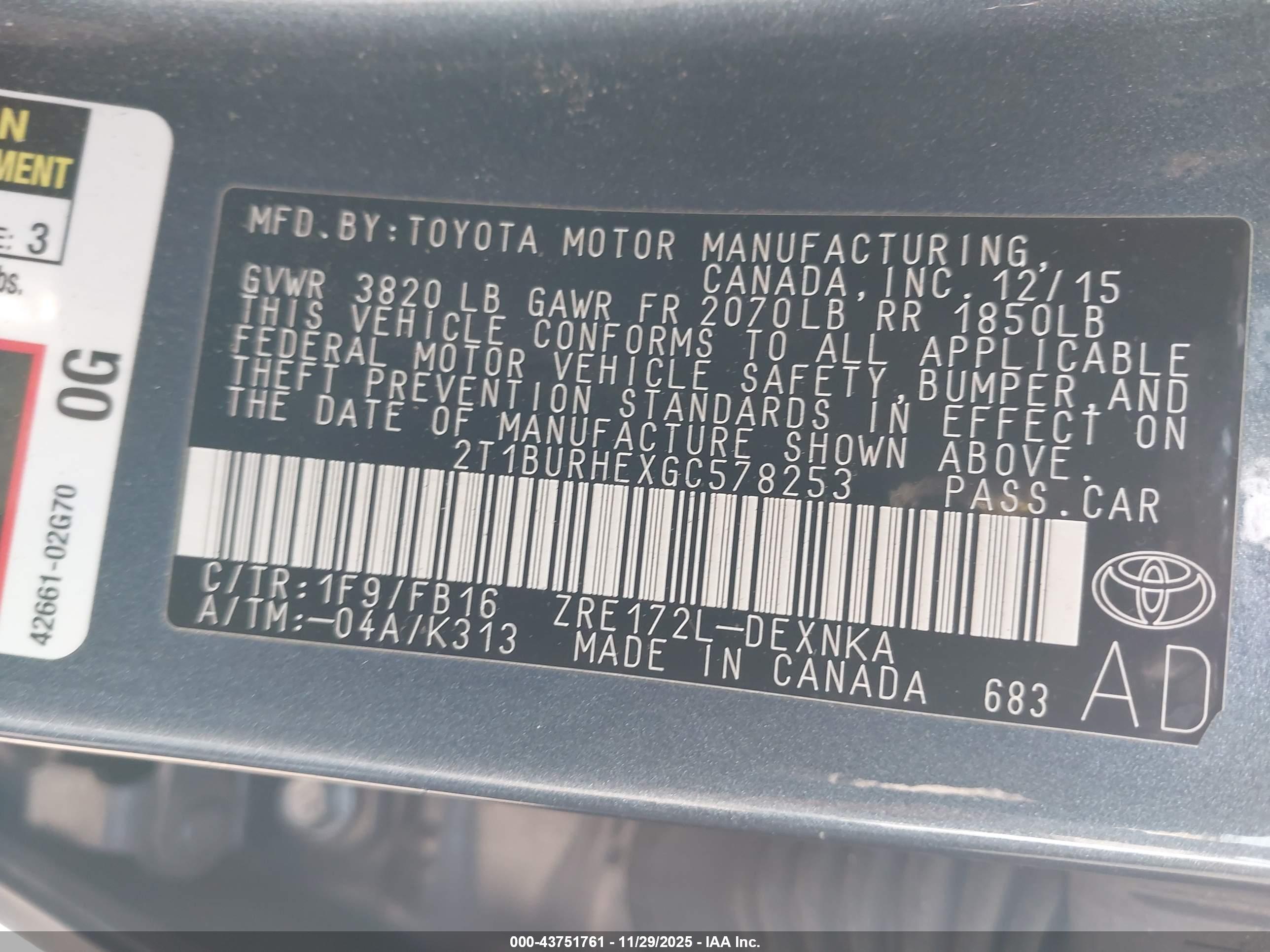 TOYOTA COROLLA image 9