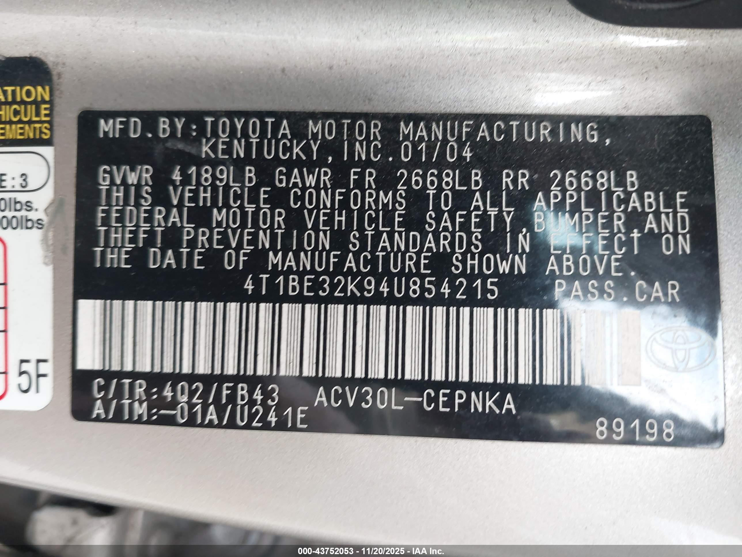 TOYOTA CAMRY image 9