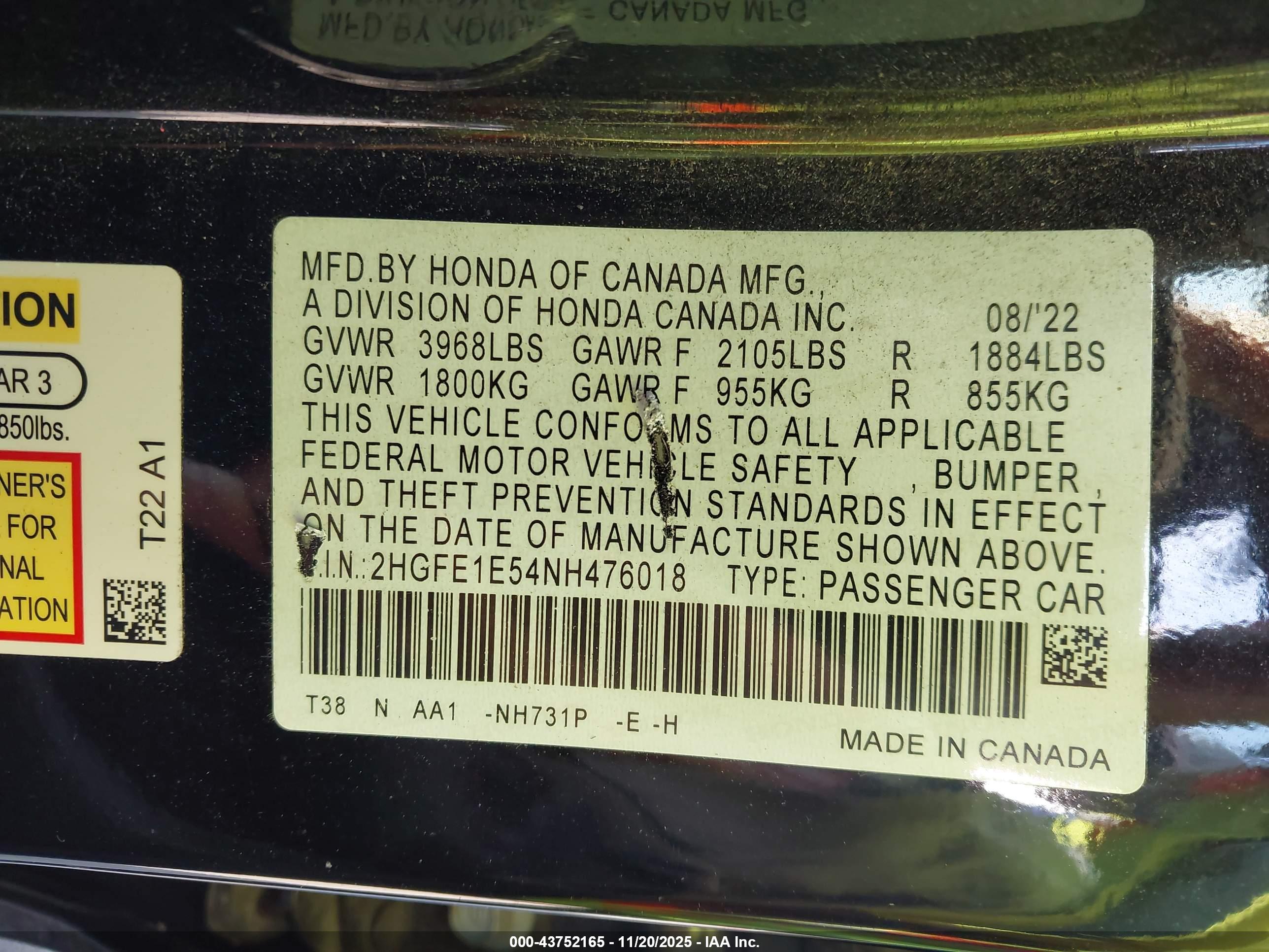 HONDA CIVIC image 9