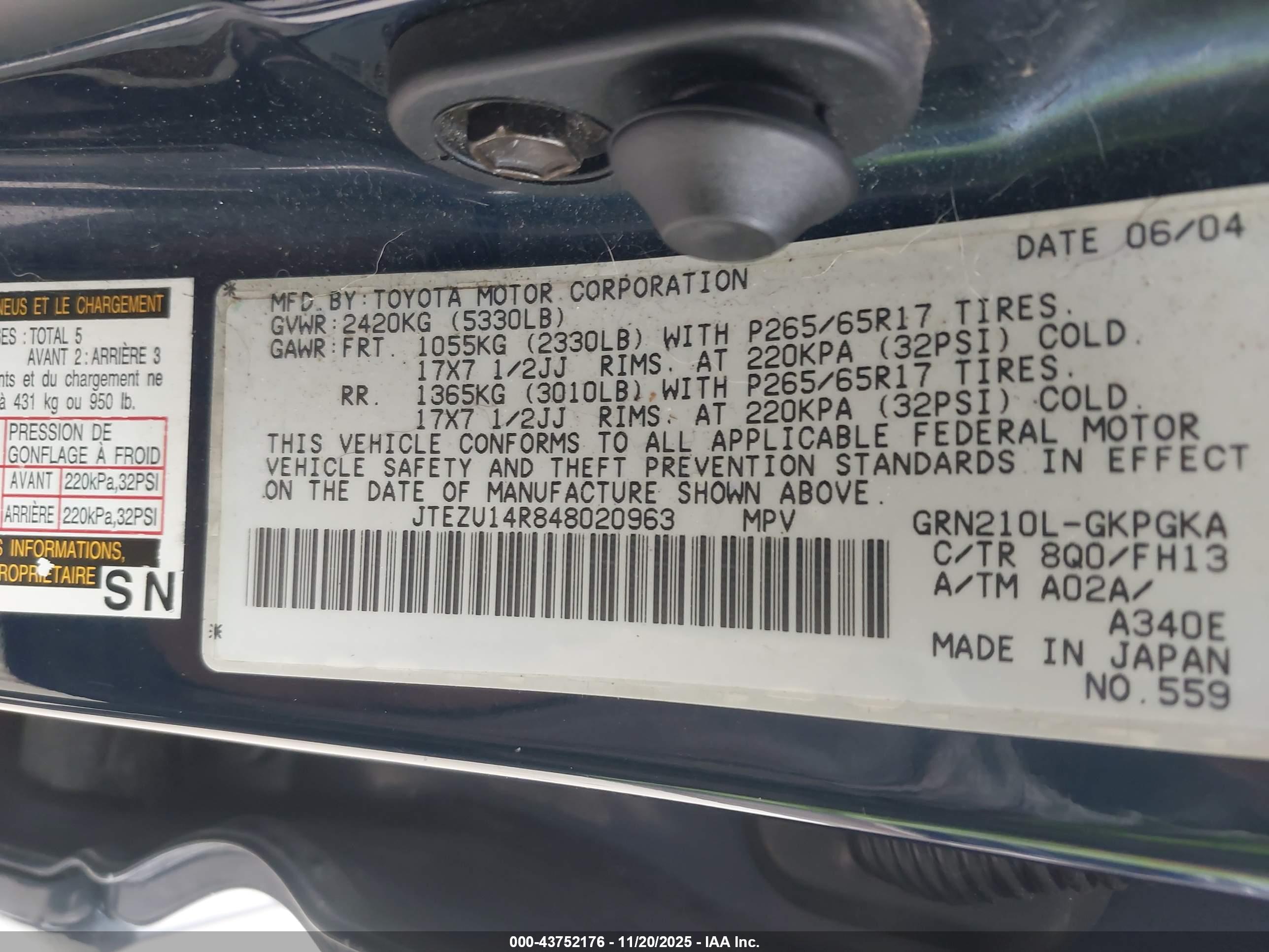 TOYOTA 4RUNNER image 9