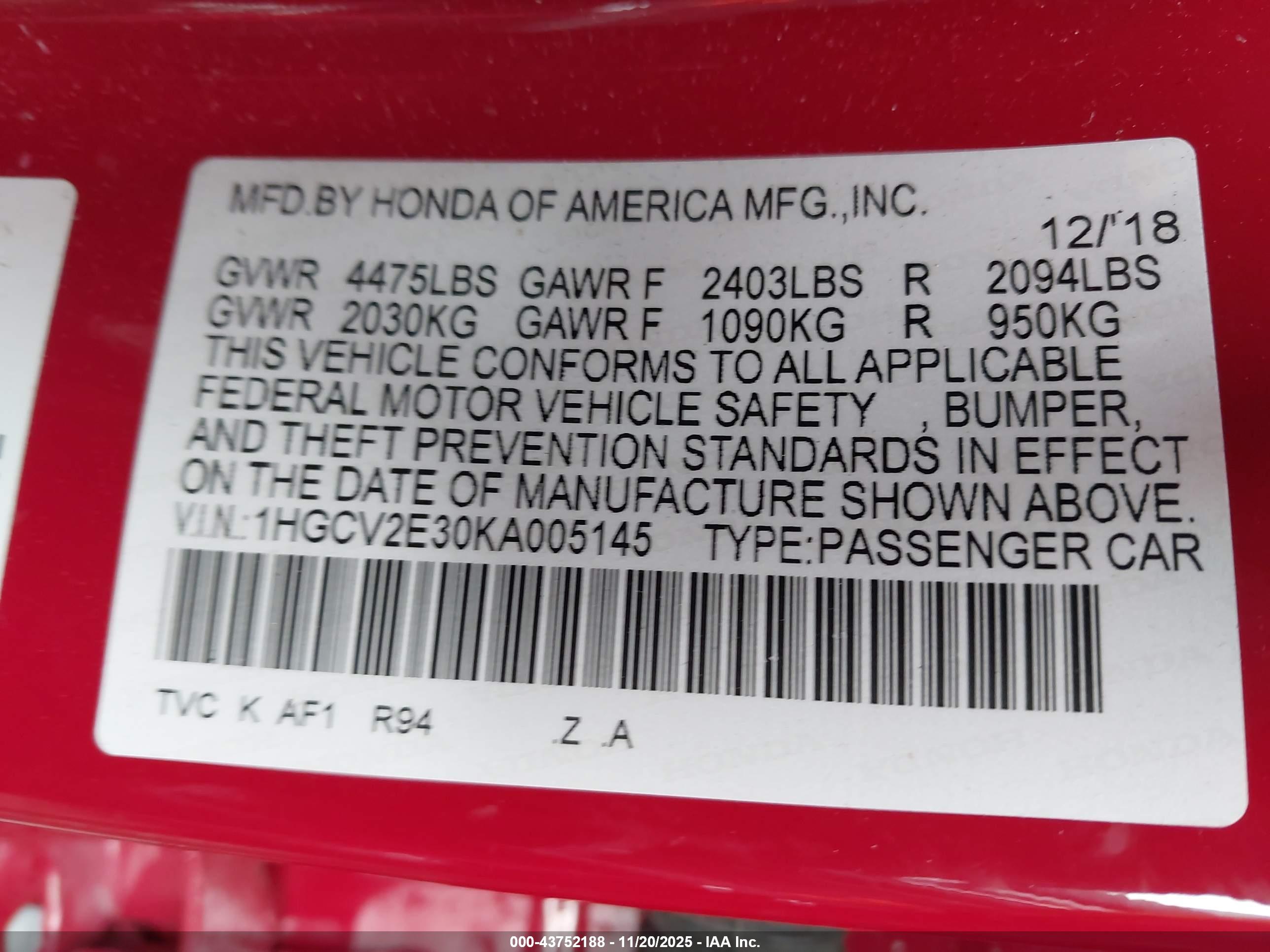 HONDA ACCORD image 9