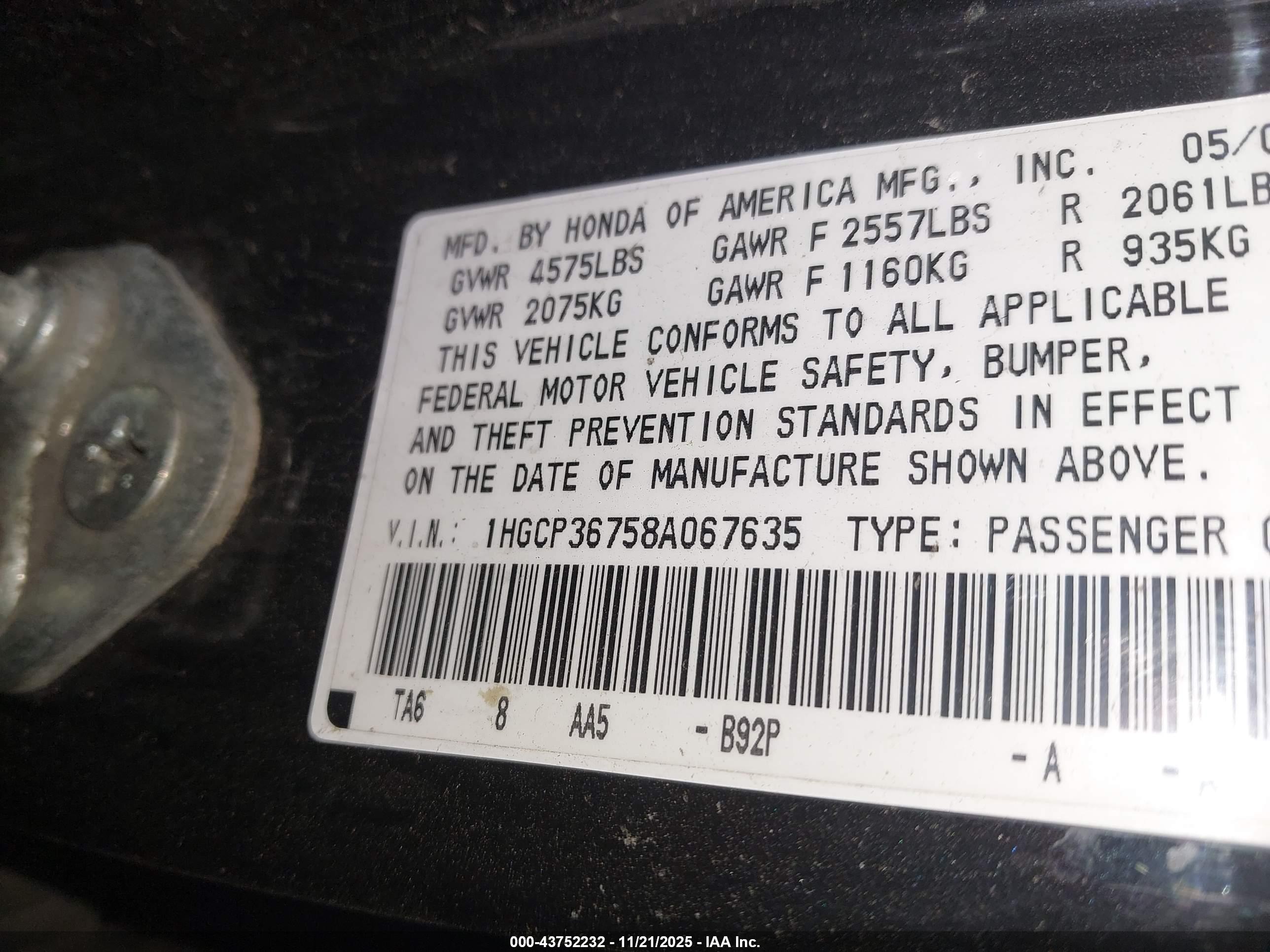 HONDA ACCORD image 9