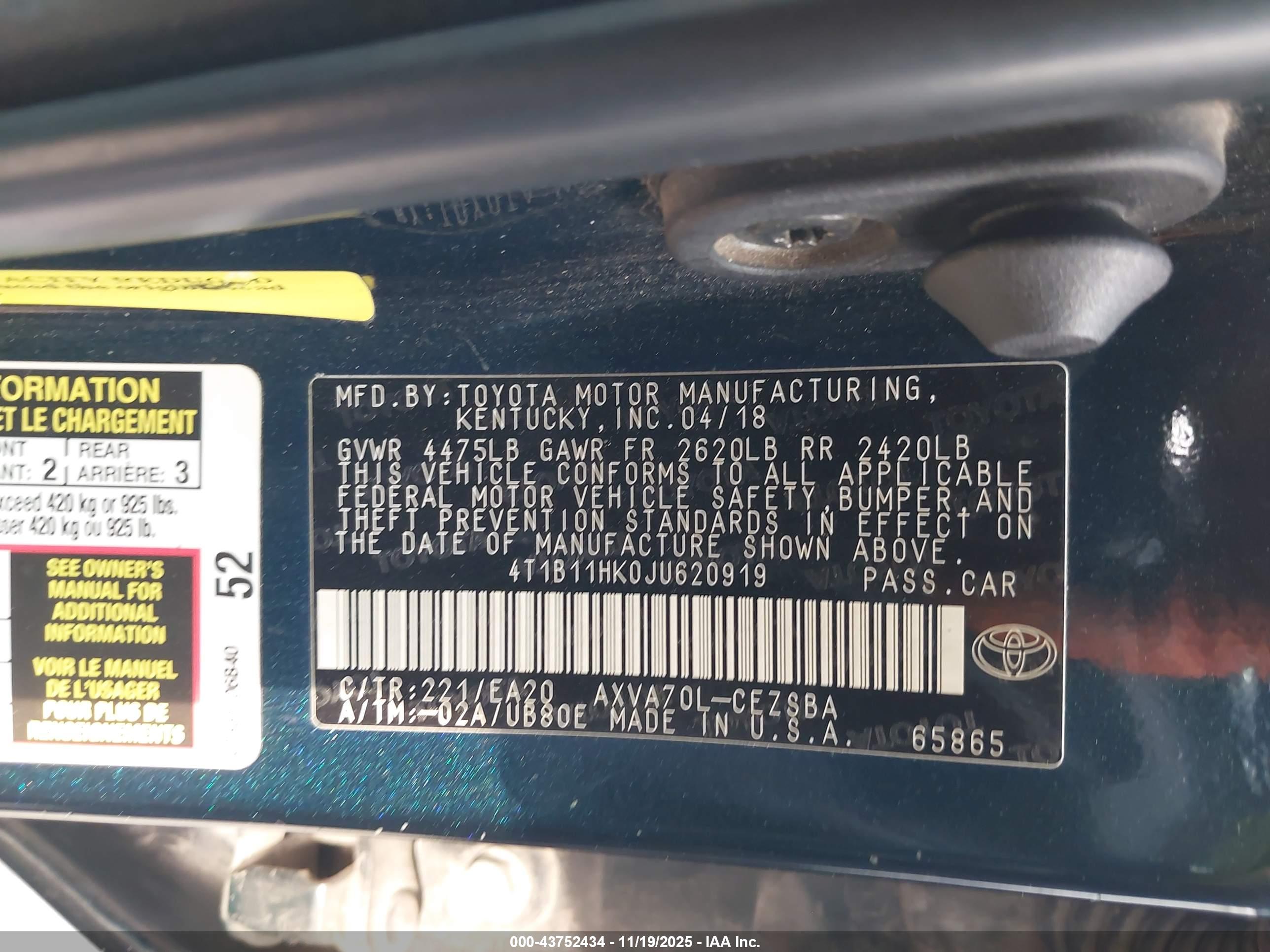 TOYOTA CAMRY image 9