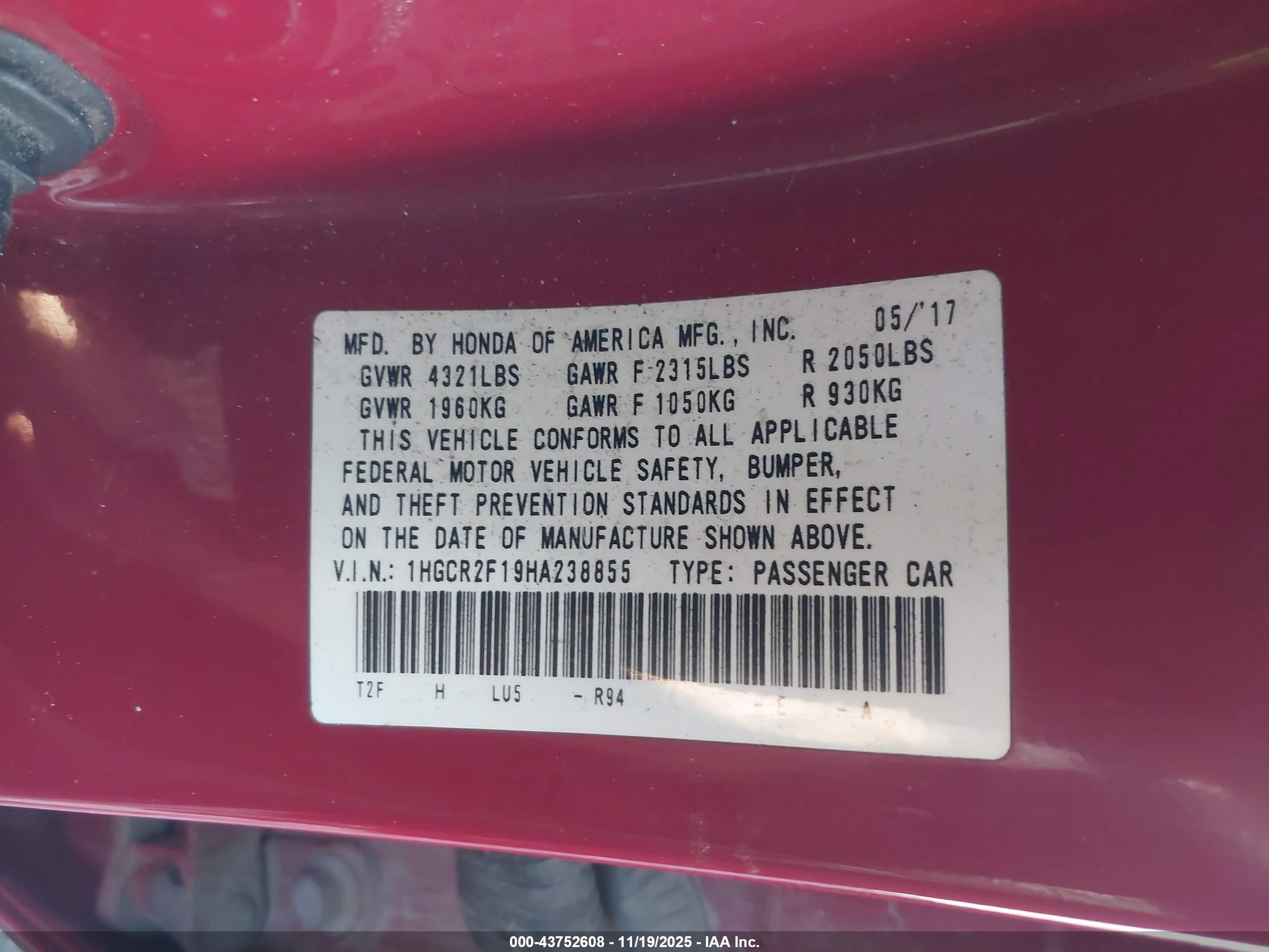 HONDA ACCORD image 9