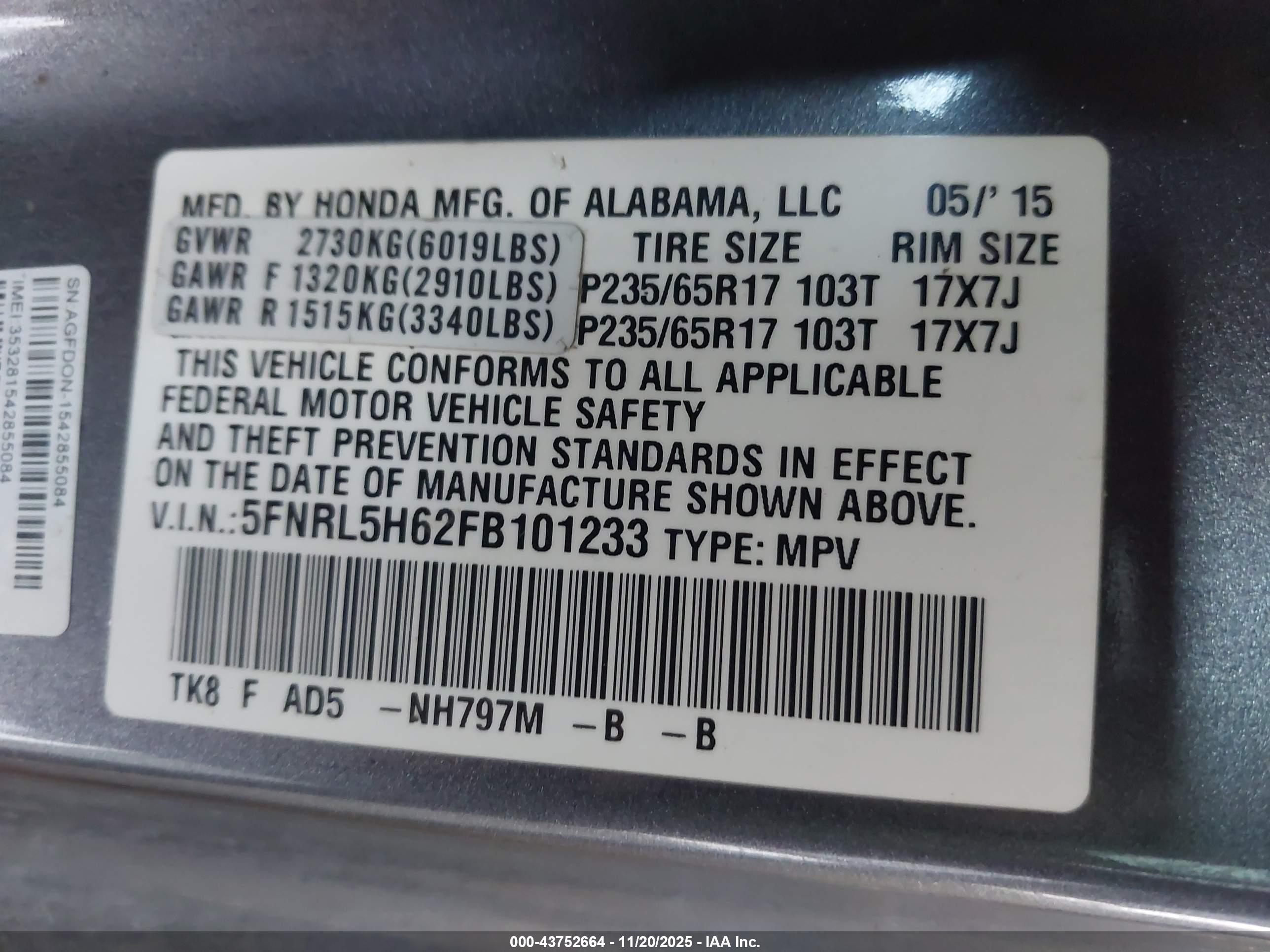 HONDA ODYSSEY image 9