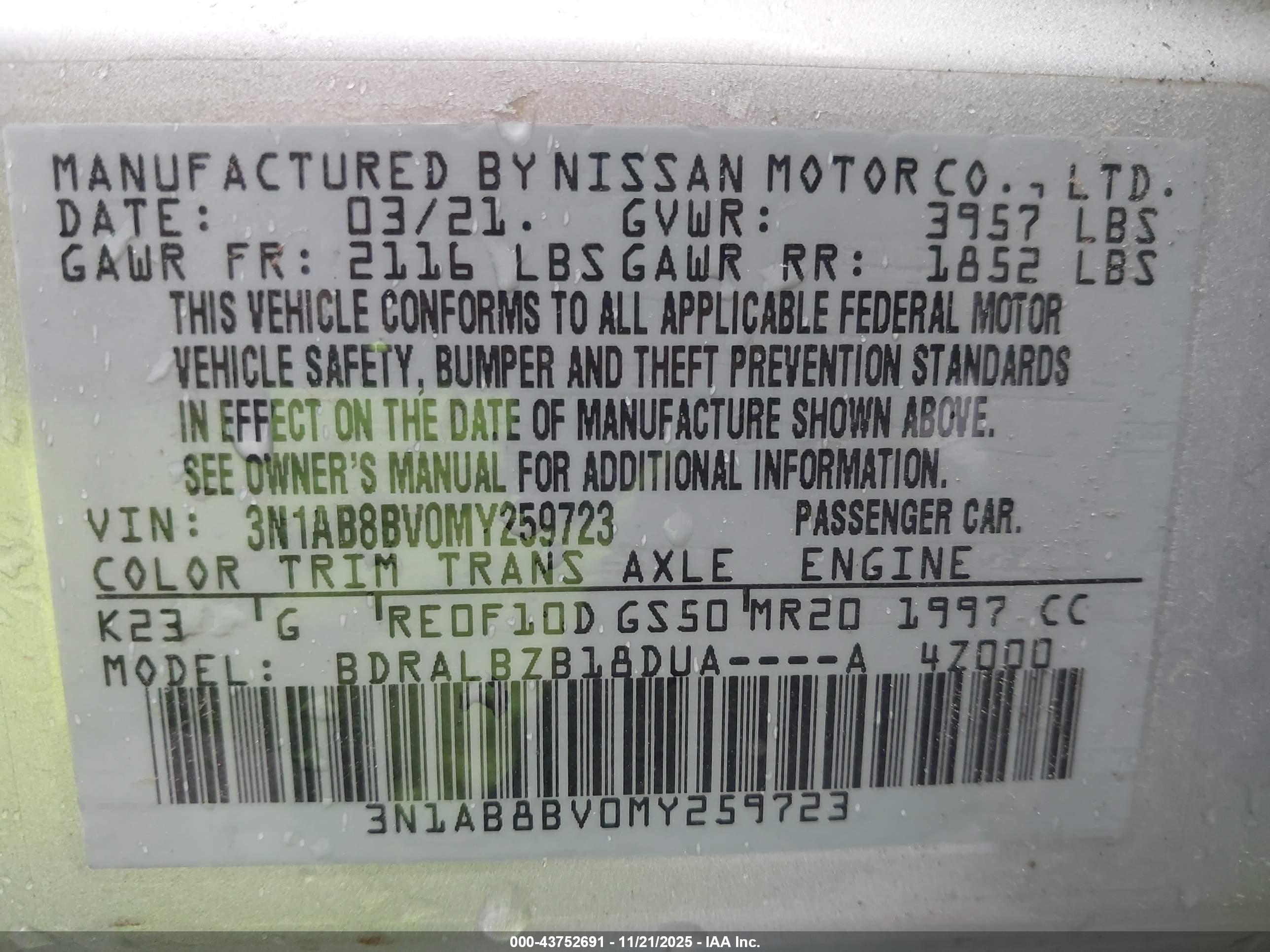 NISSAN SENTRA image 9