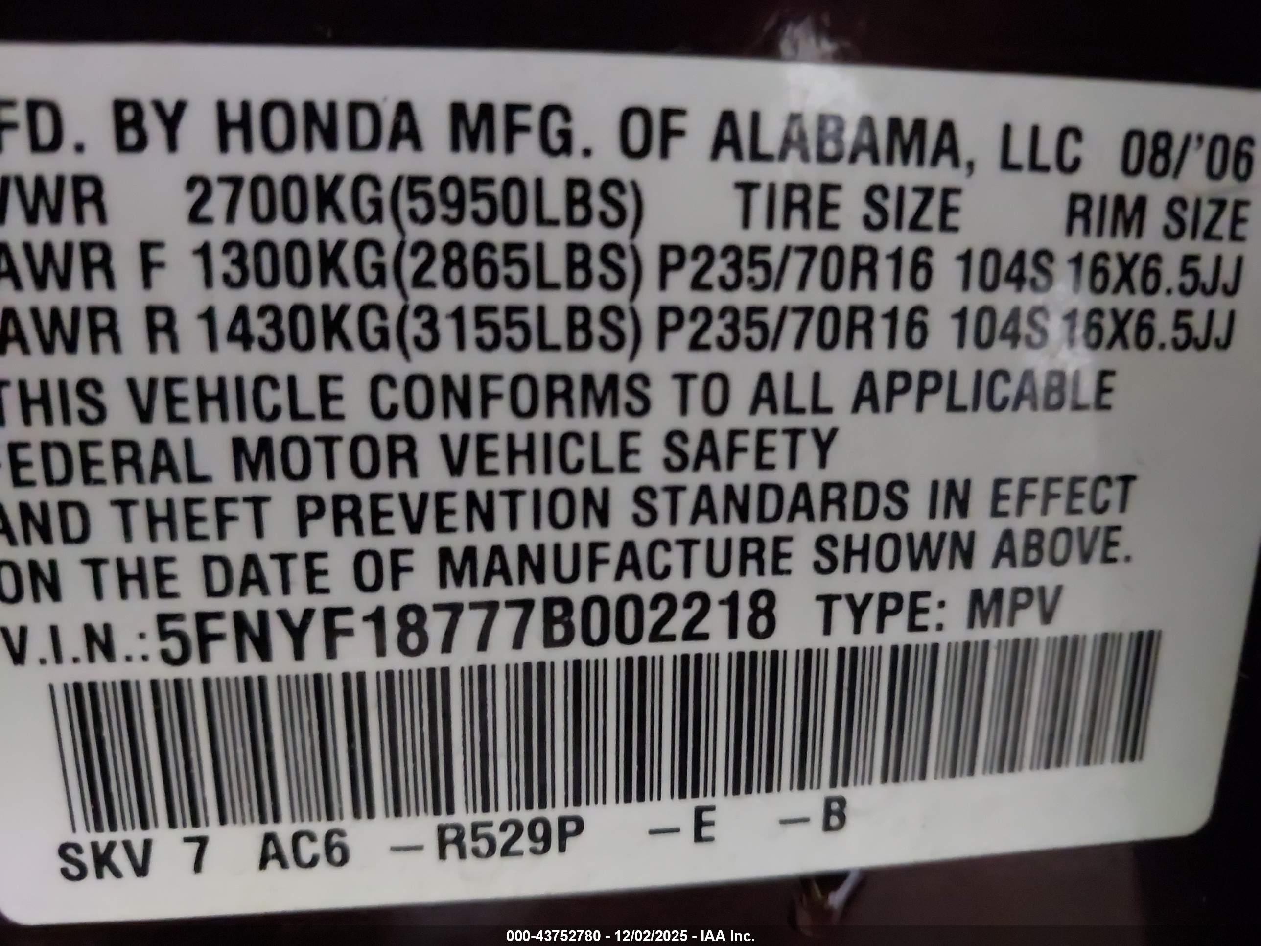 HONDA PILOT image 9