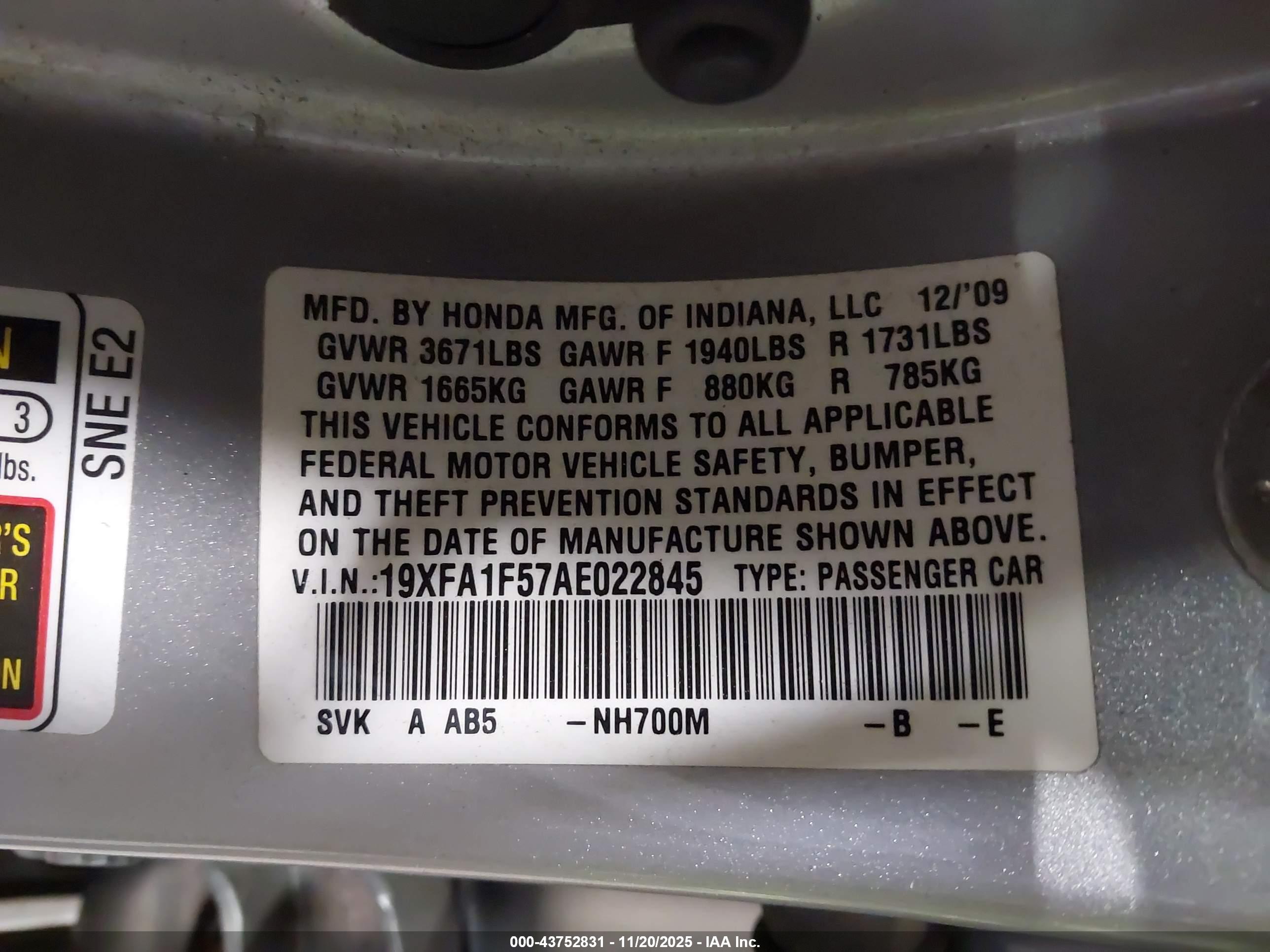 HONDA CIVIC image 9
