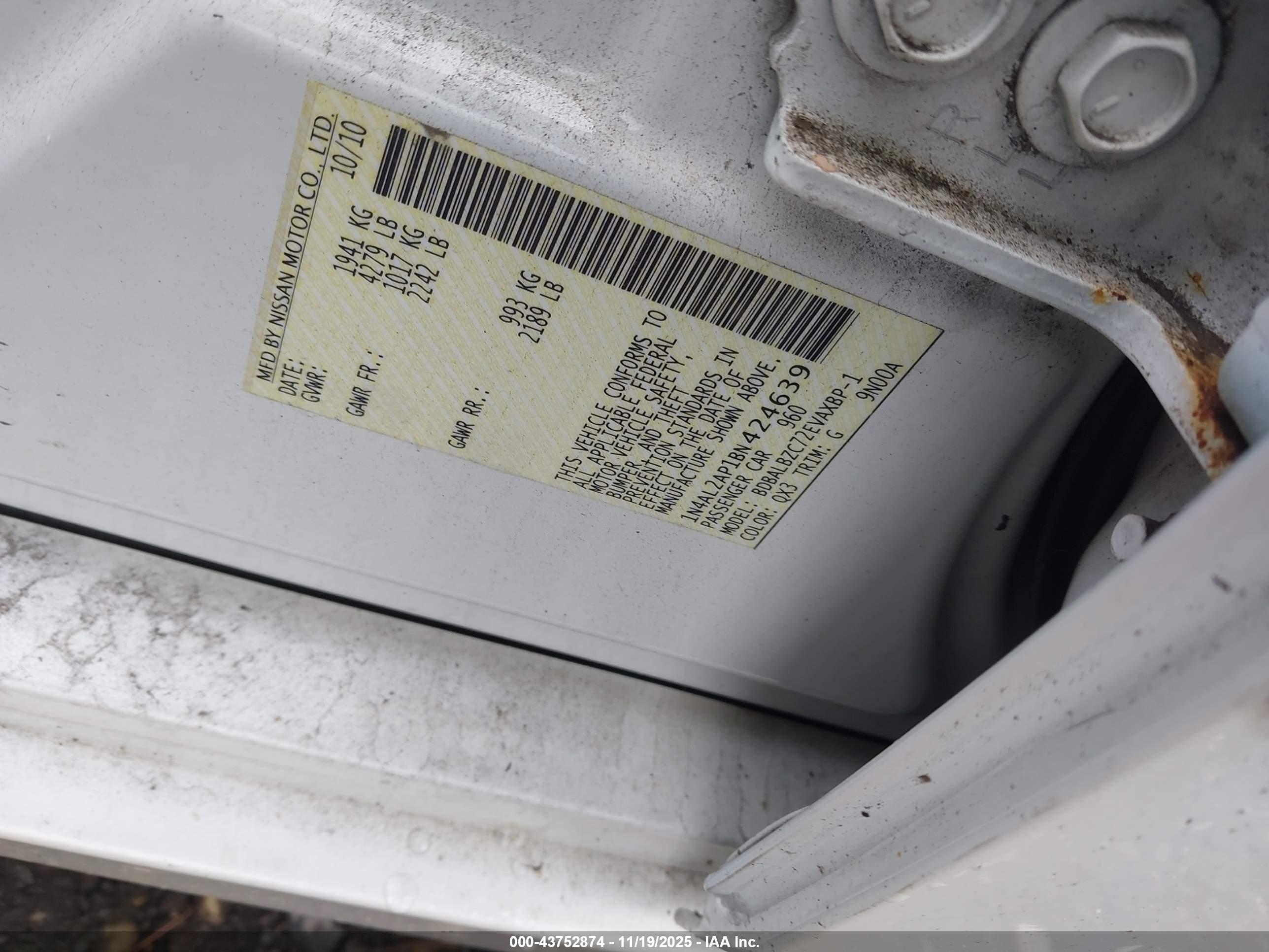 NISSAN ALTIMA image 9