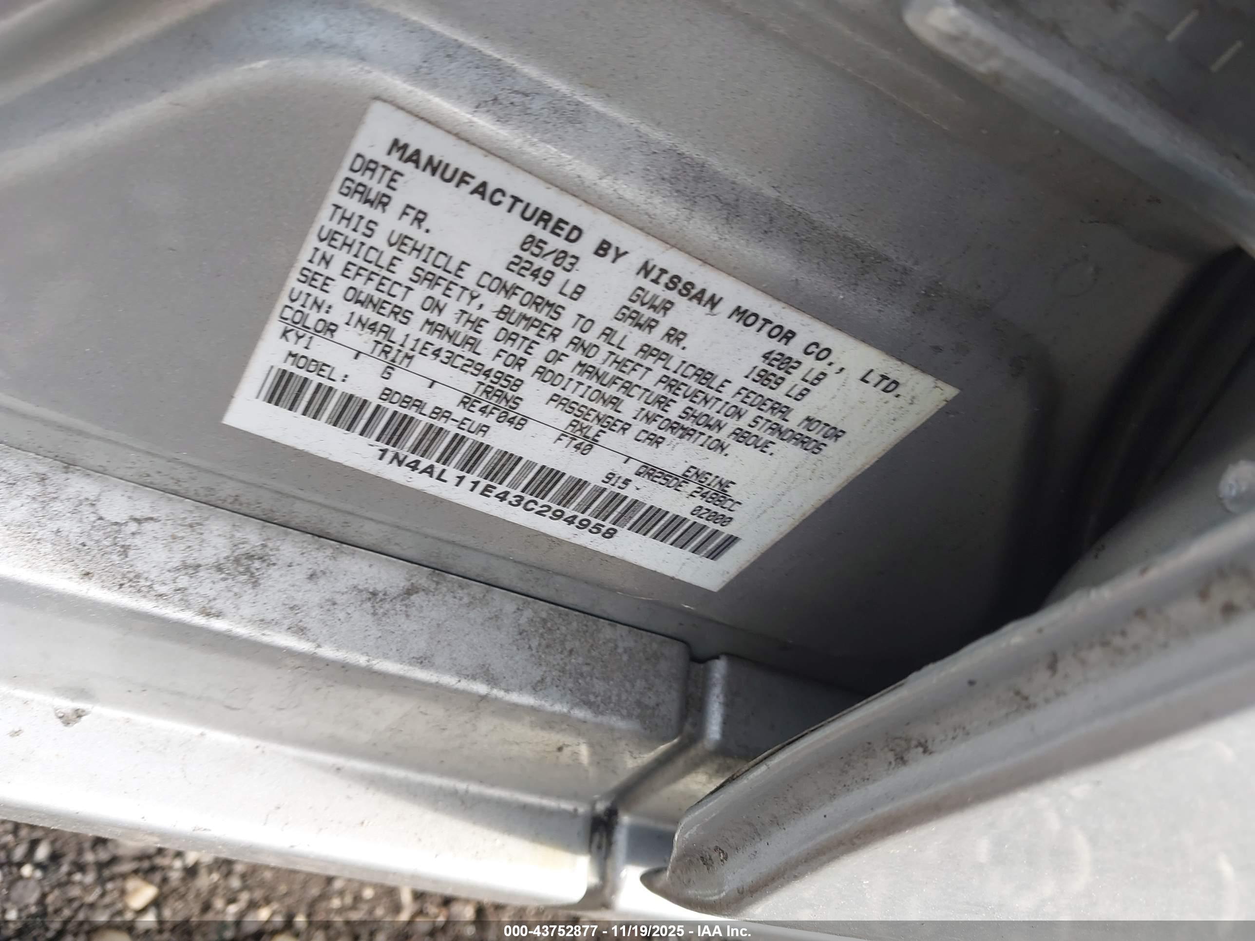 NISSAN ALTIMA image 9