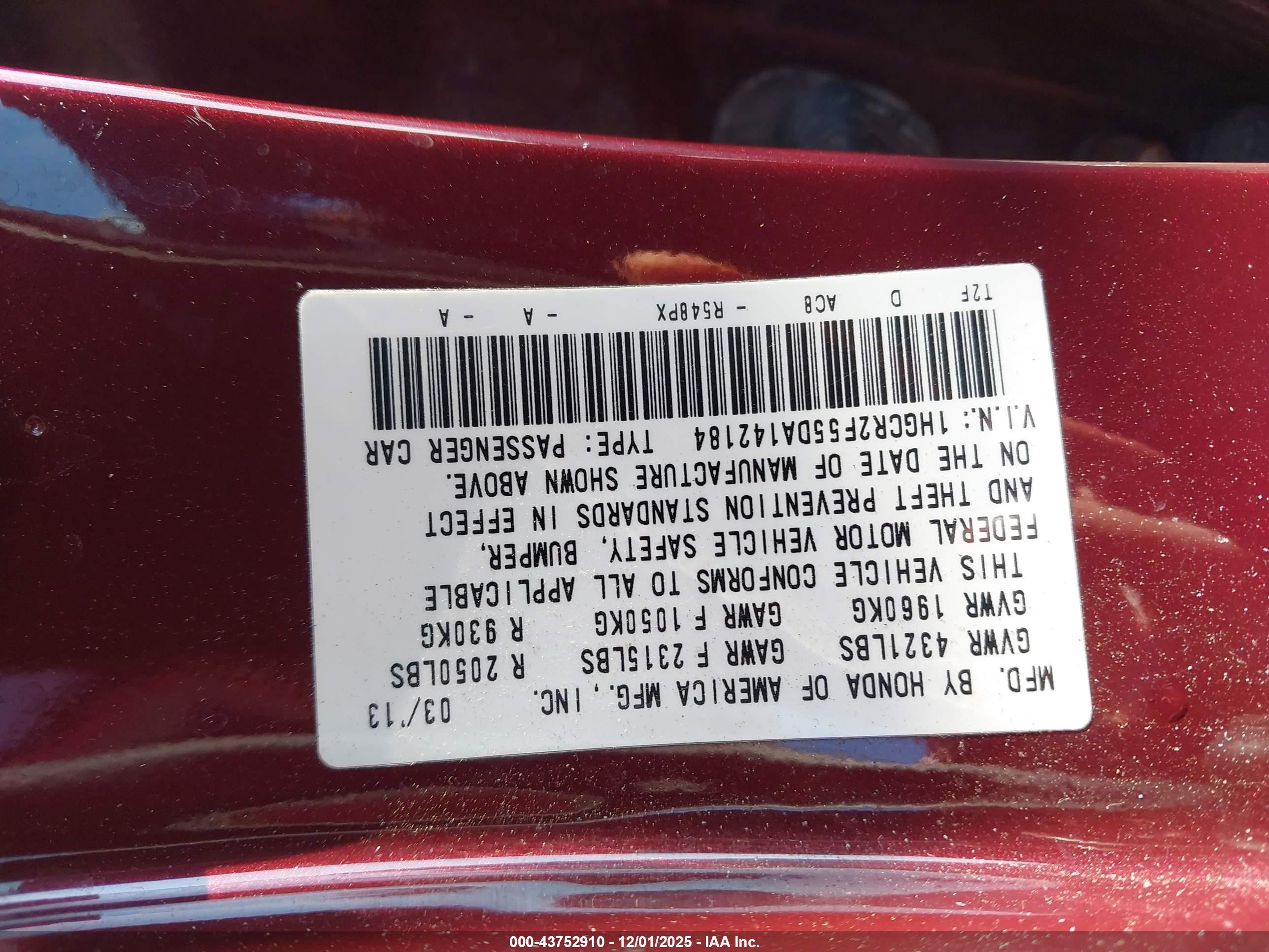 HONDA ACCORD image 9