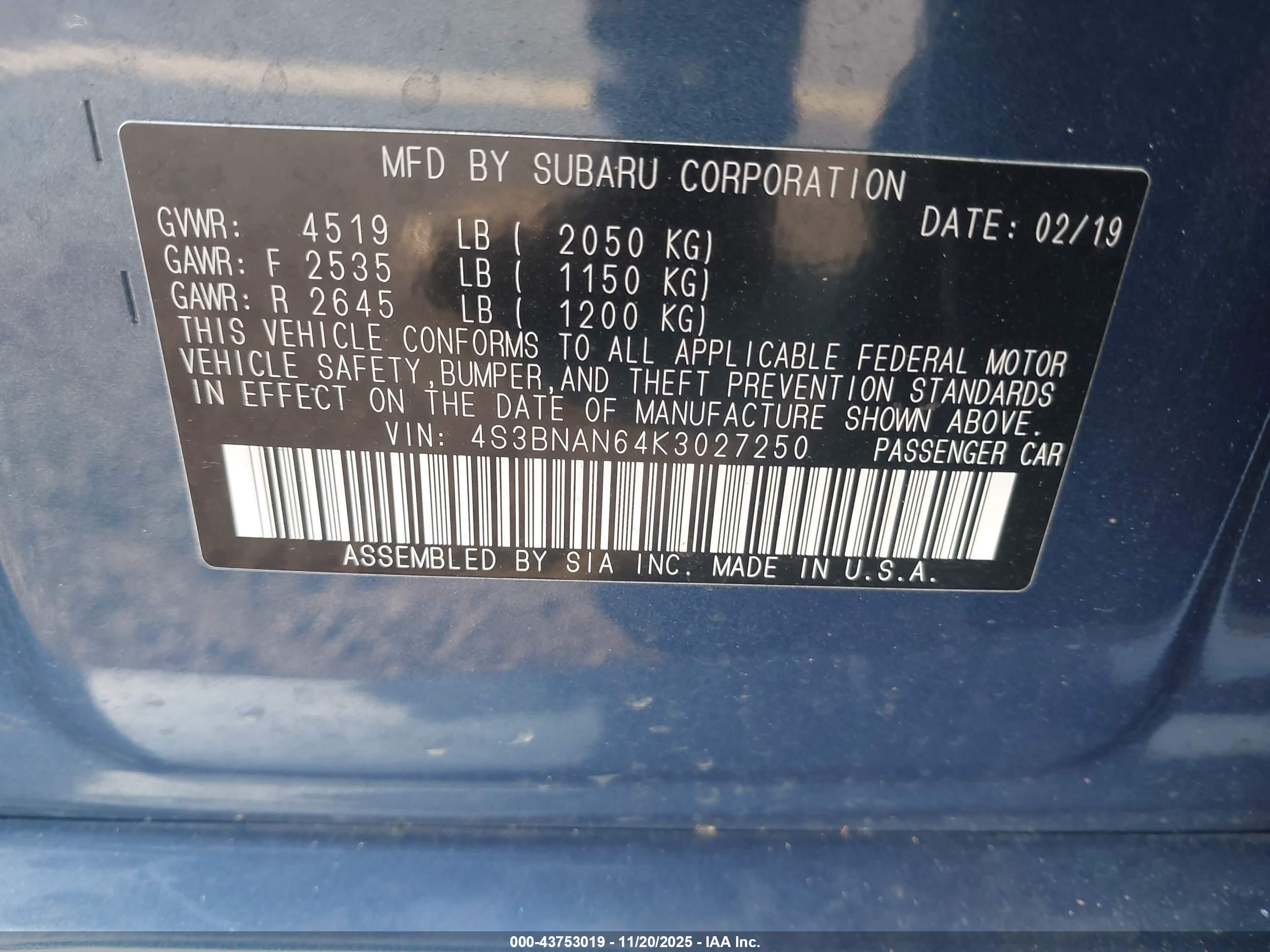 SUBARU LEGACY image 9