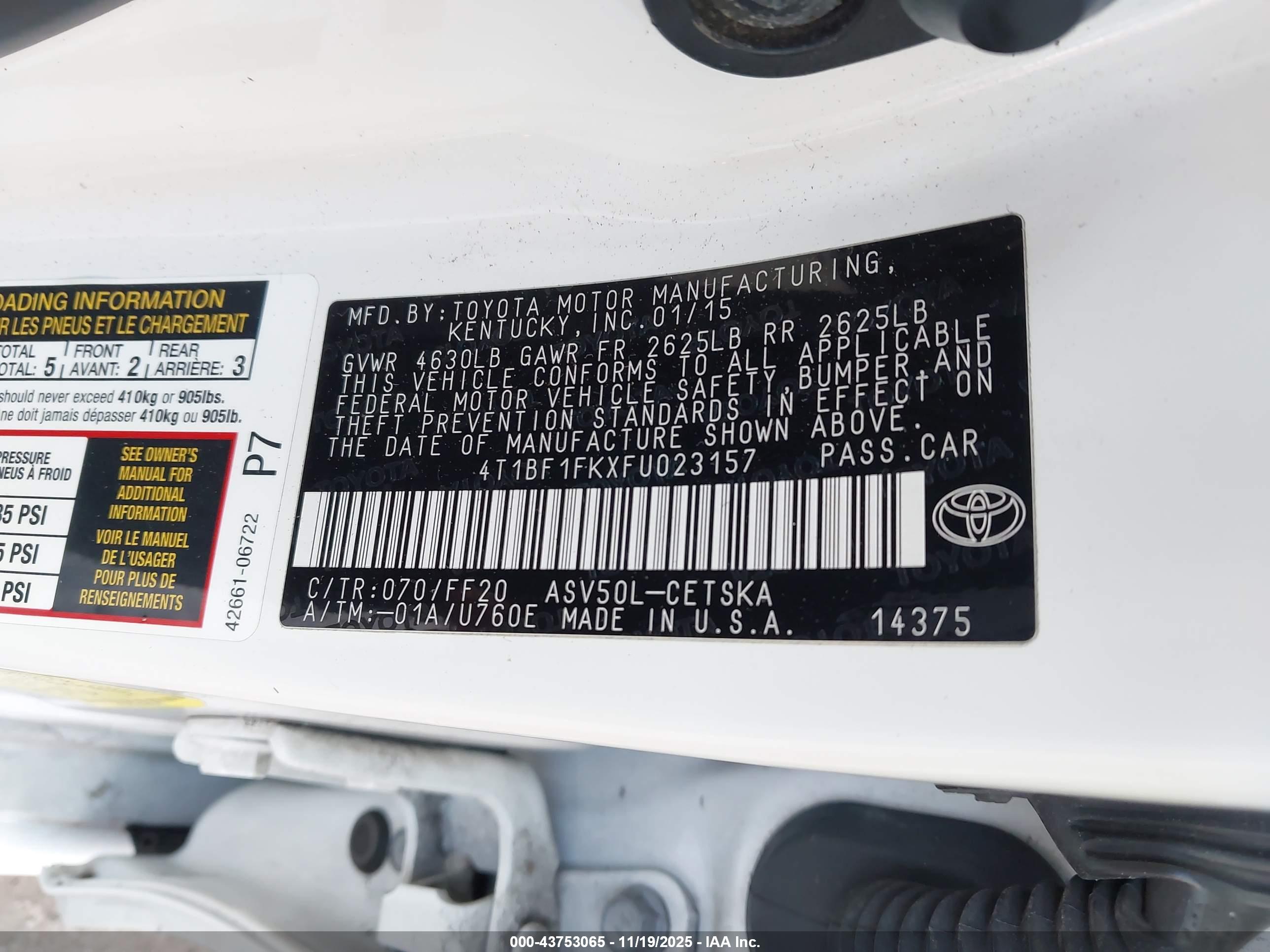 TOYOTA CAMRY image 9