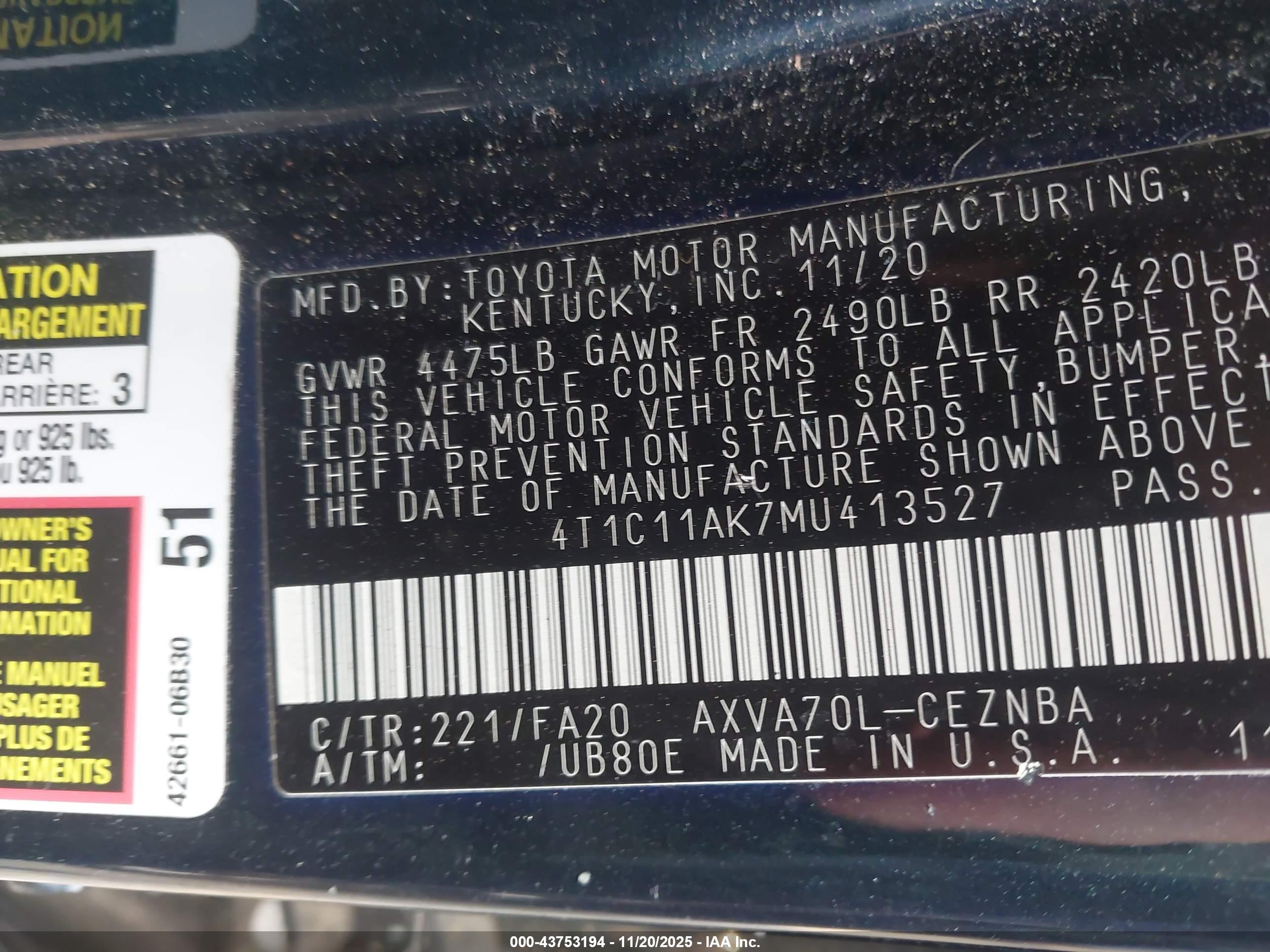 TOYOTA CAMRY image 9