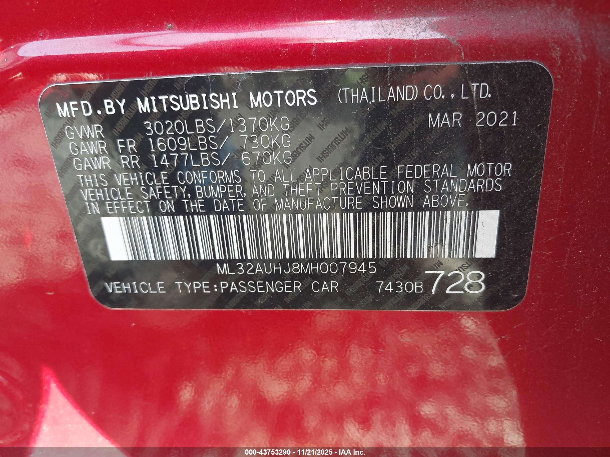 MITSUBISHI MIRAGE image 9