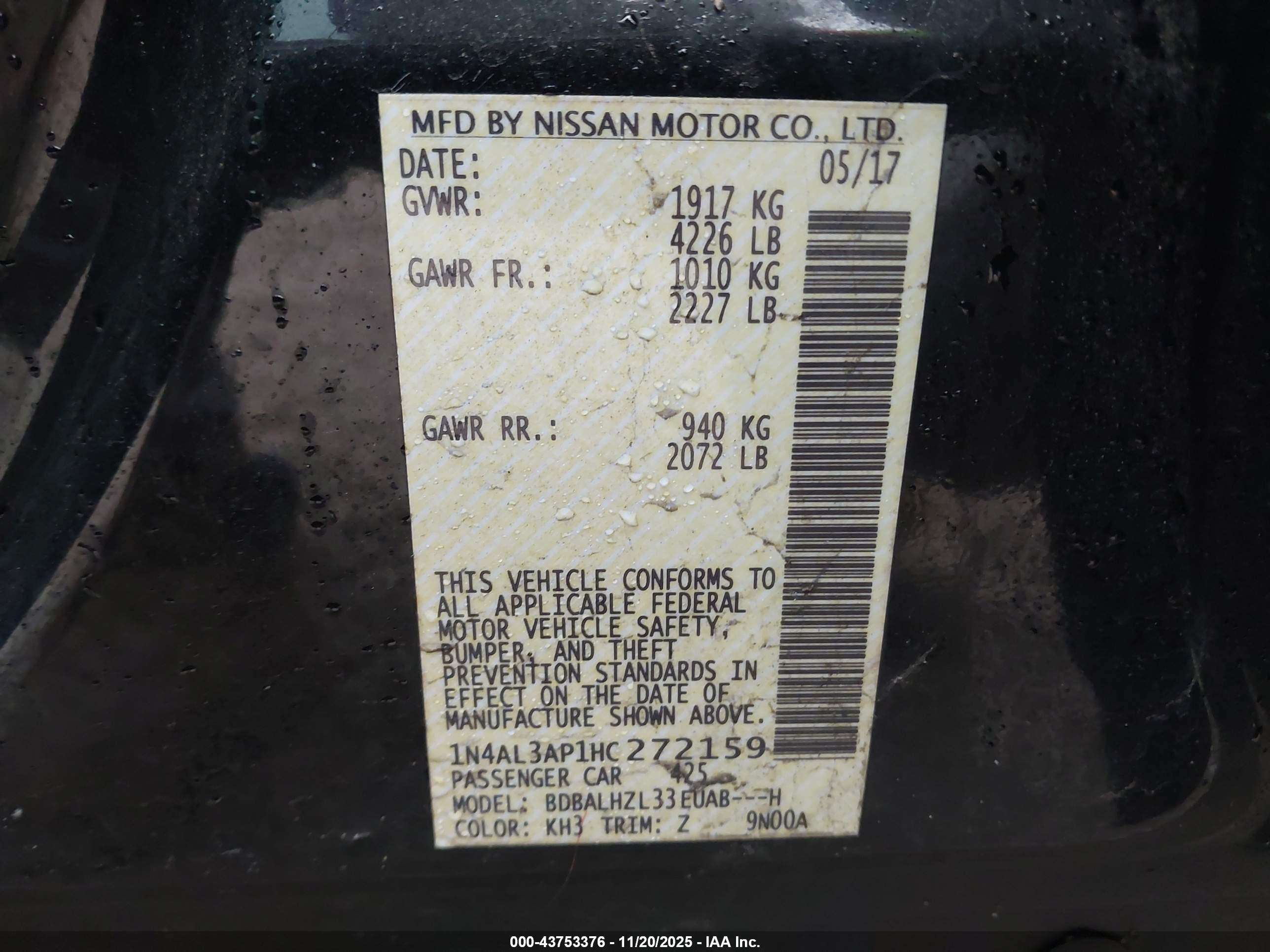 NISSAN ALTIMA image 9