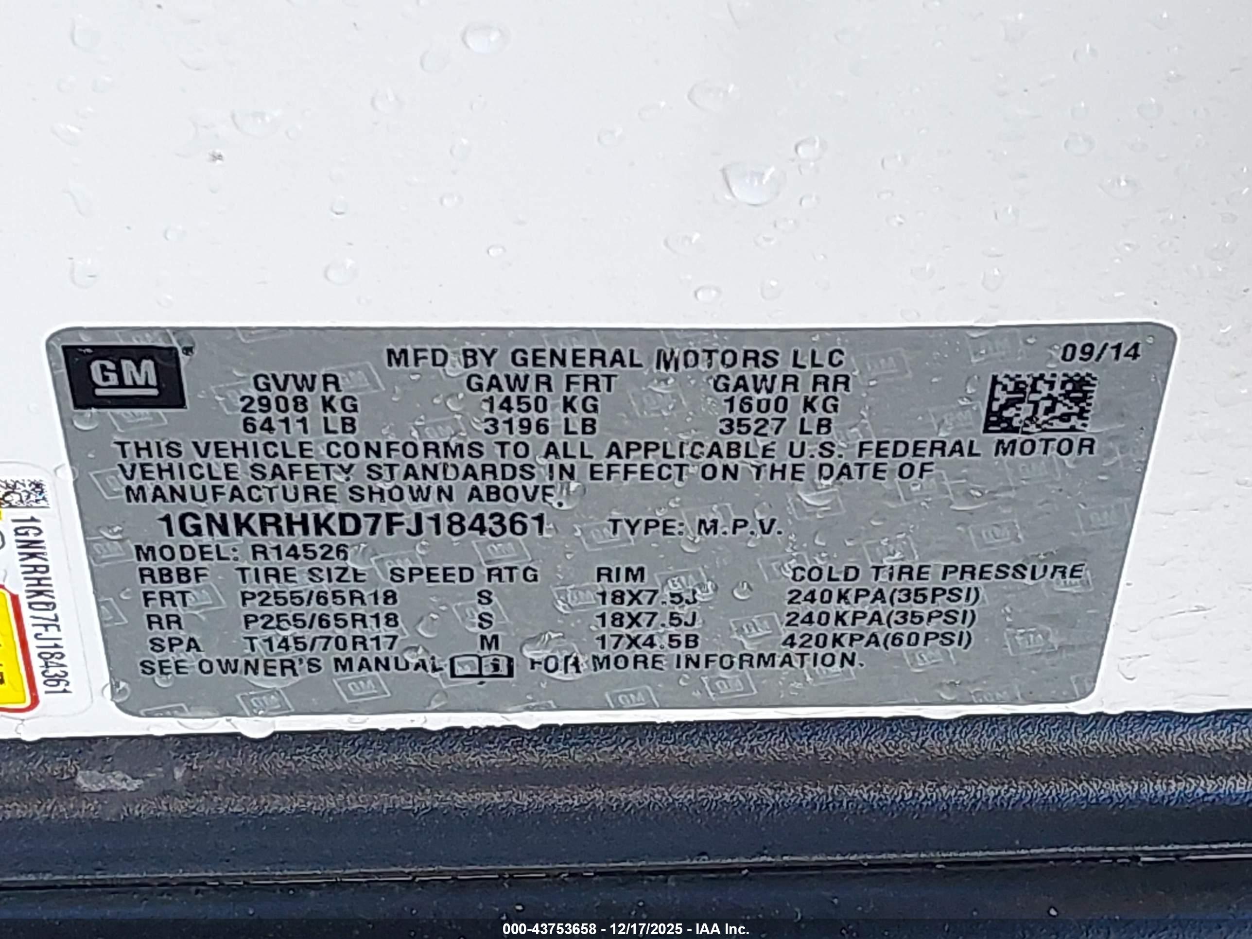 CHEVROLET TRAVERSE image 9