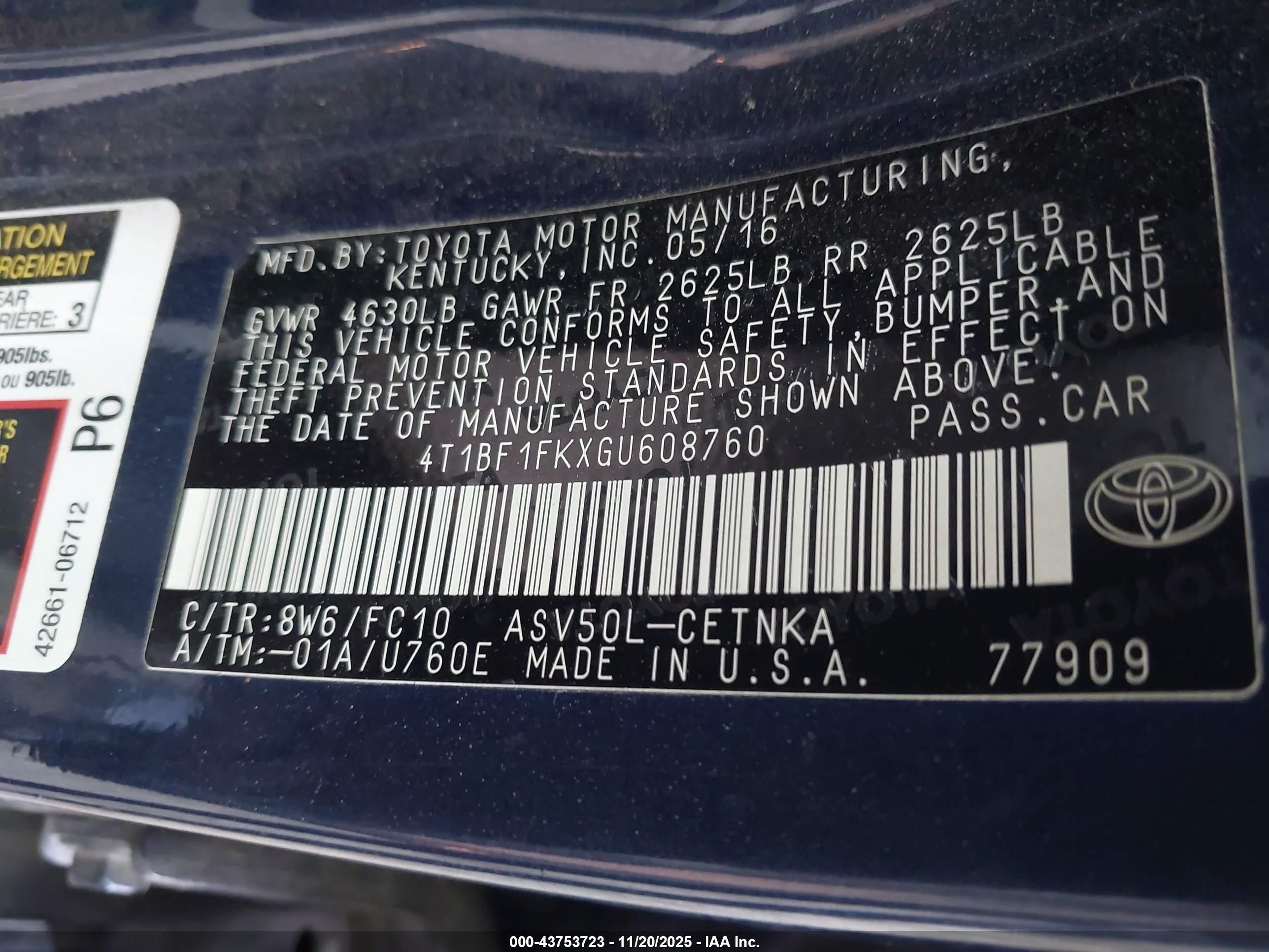 TOYOTA CAMRY image 9
