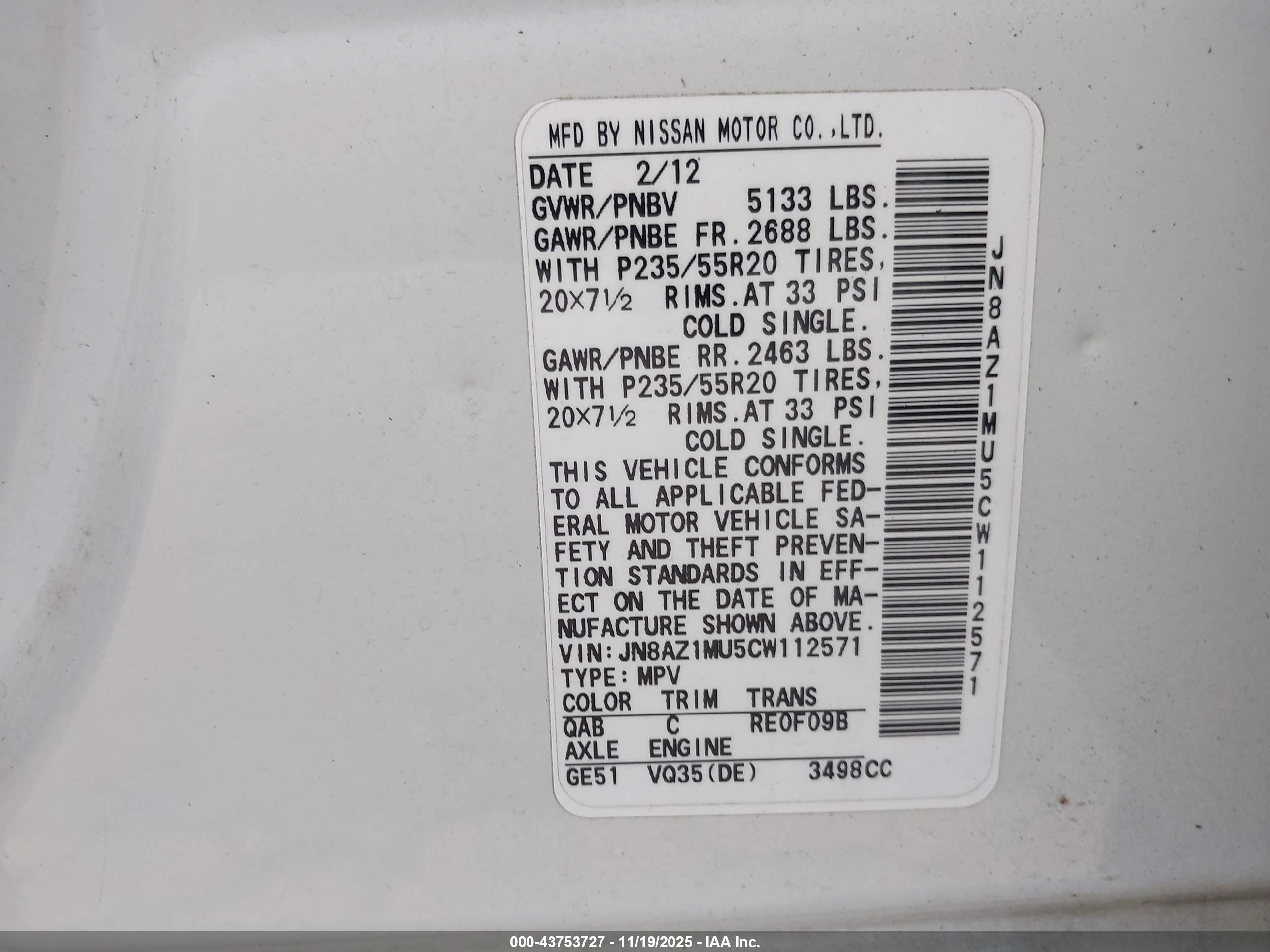 NISSAN MURANO image 9
