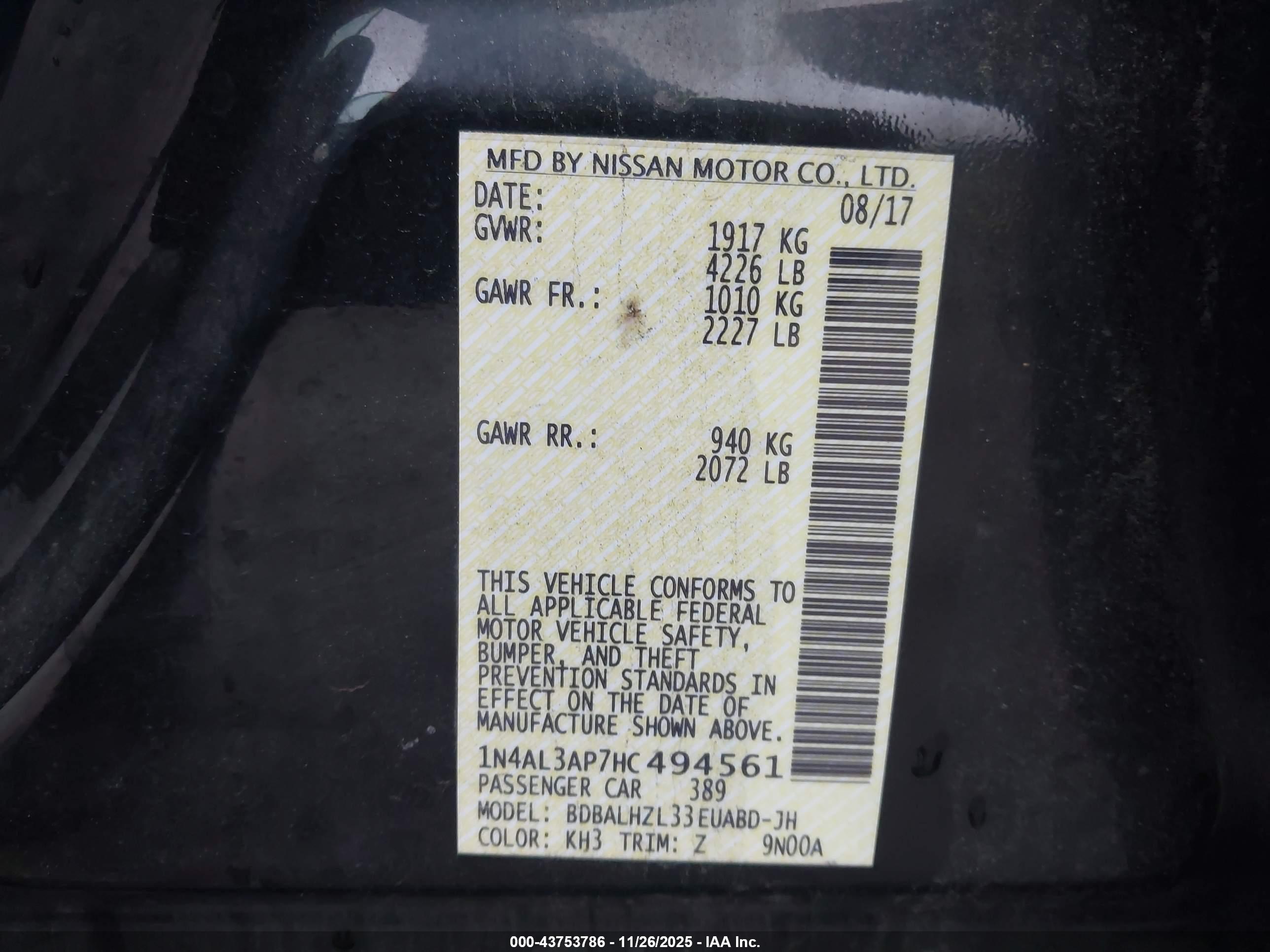 NISSAN ALTIMA image 9