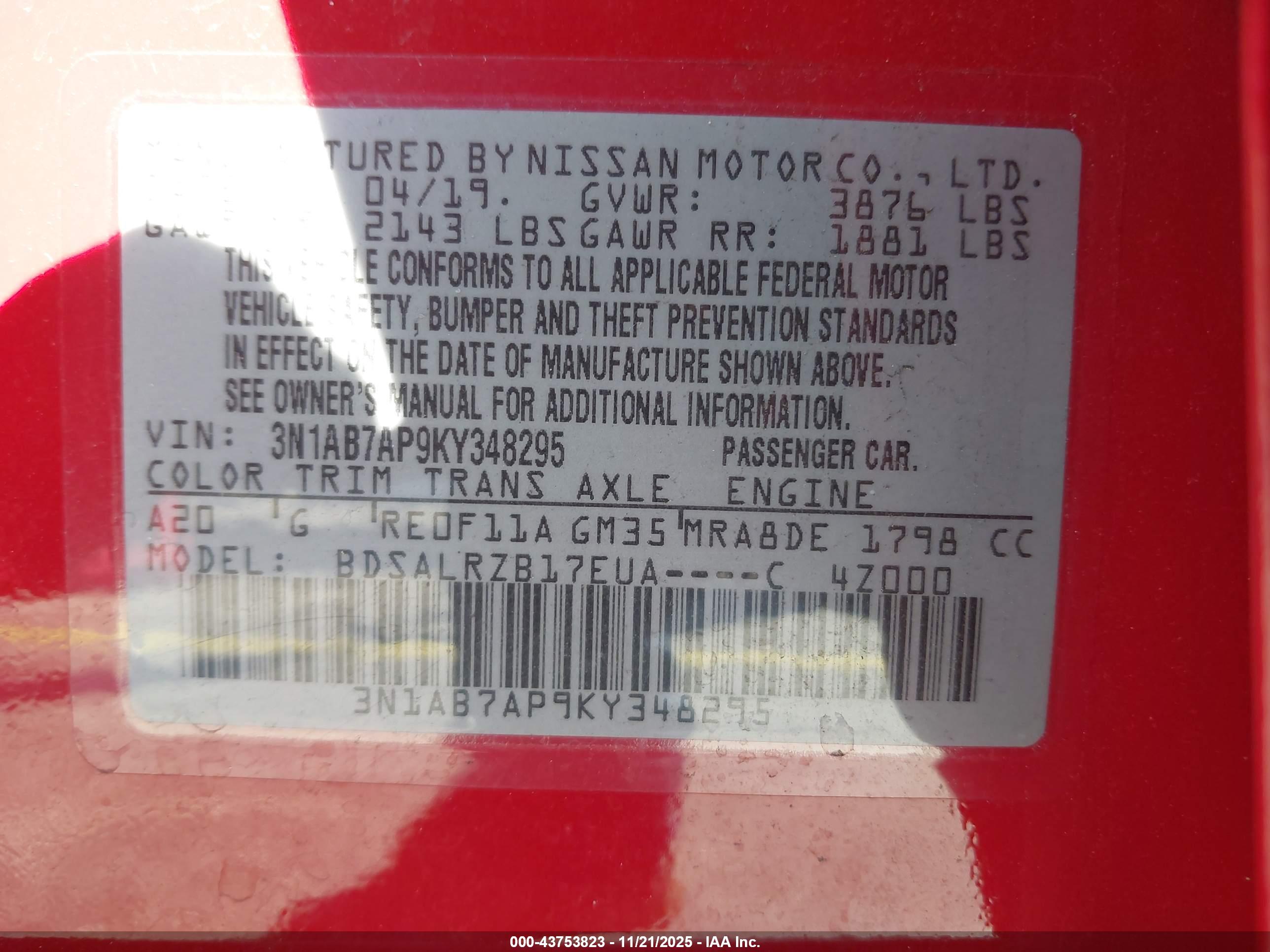 NISSAN SENTRA image 9