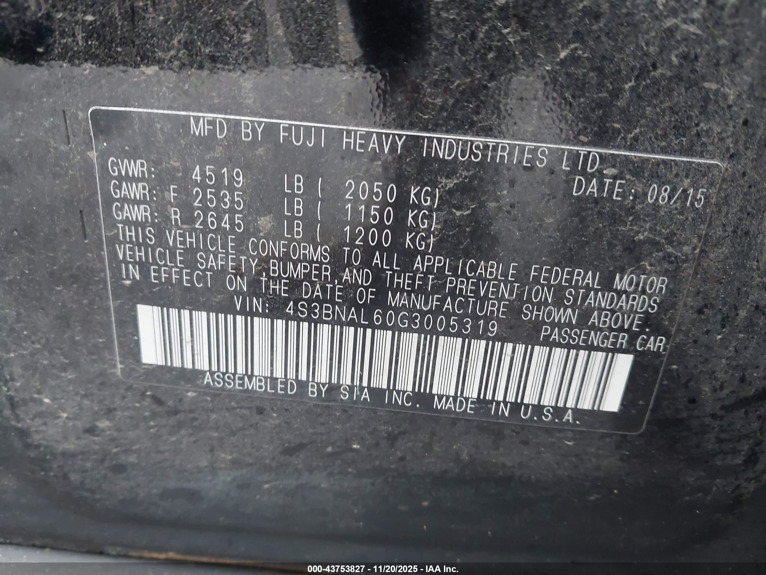 SUBARU LEGACY image 9