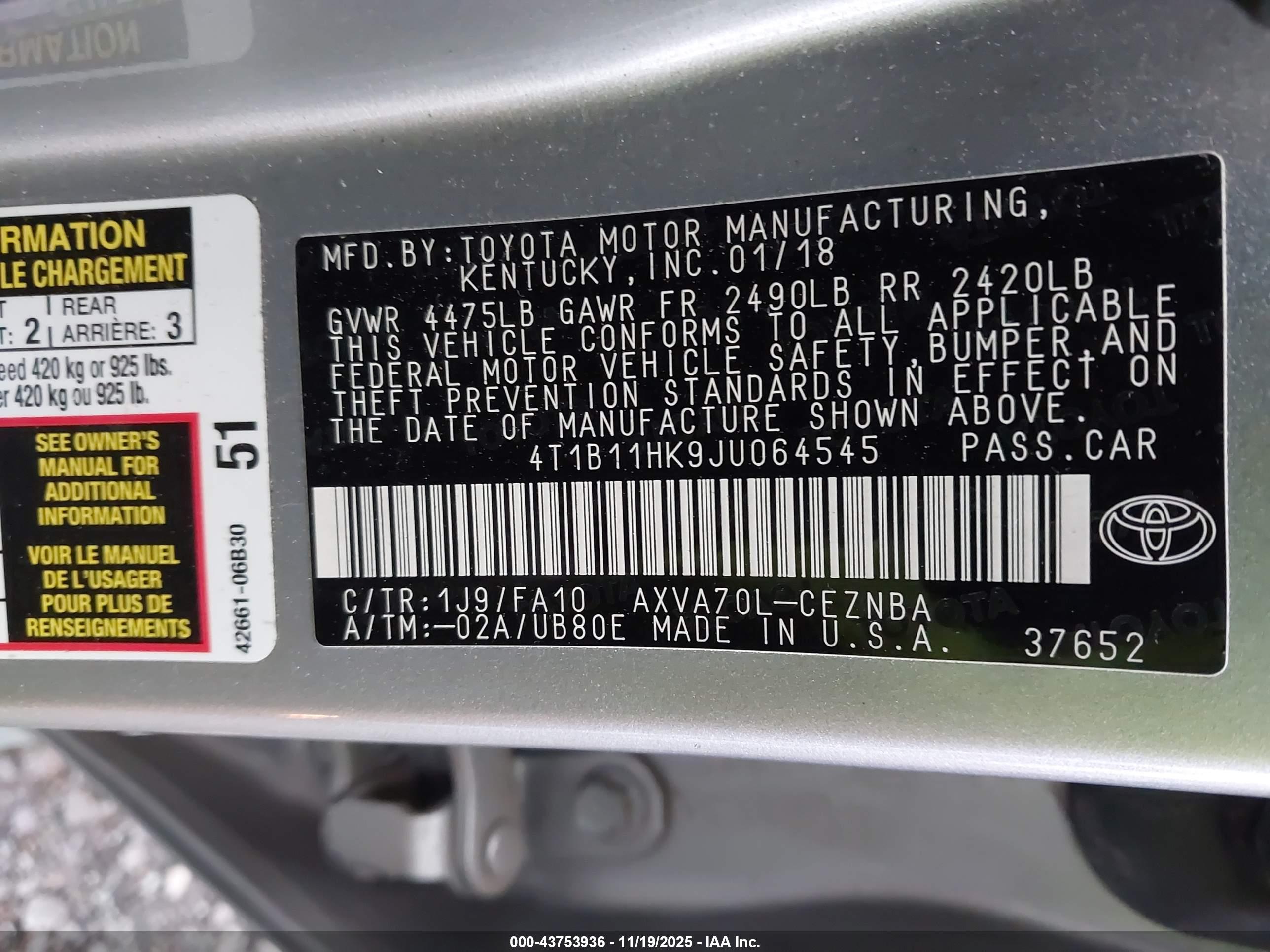 TOYOTA CAMRY image 9