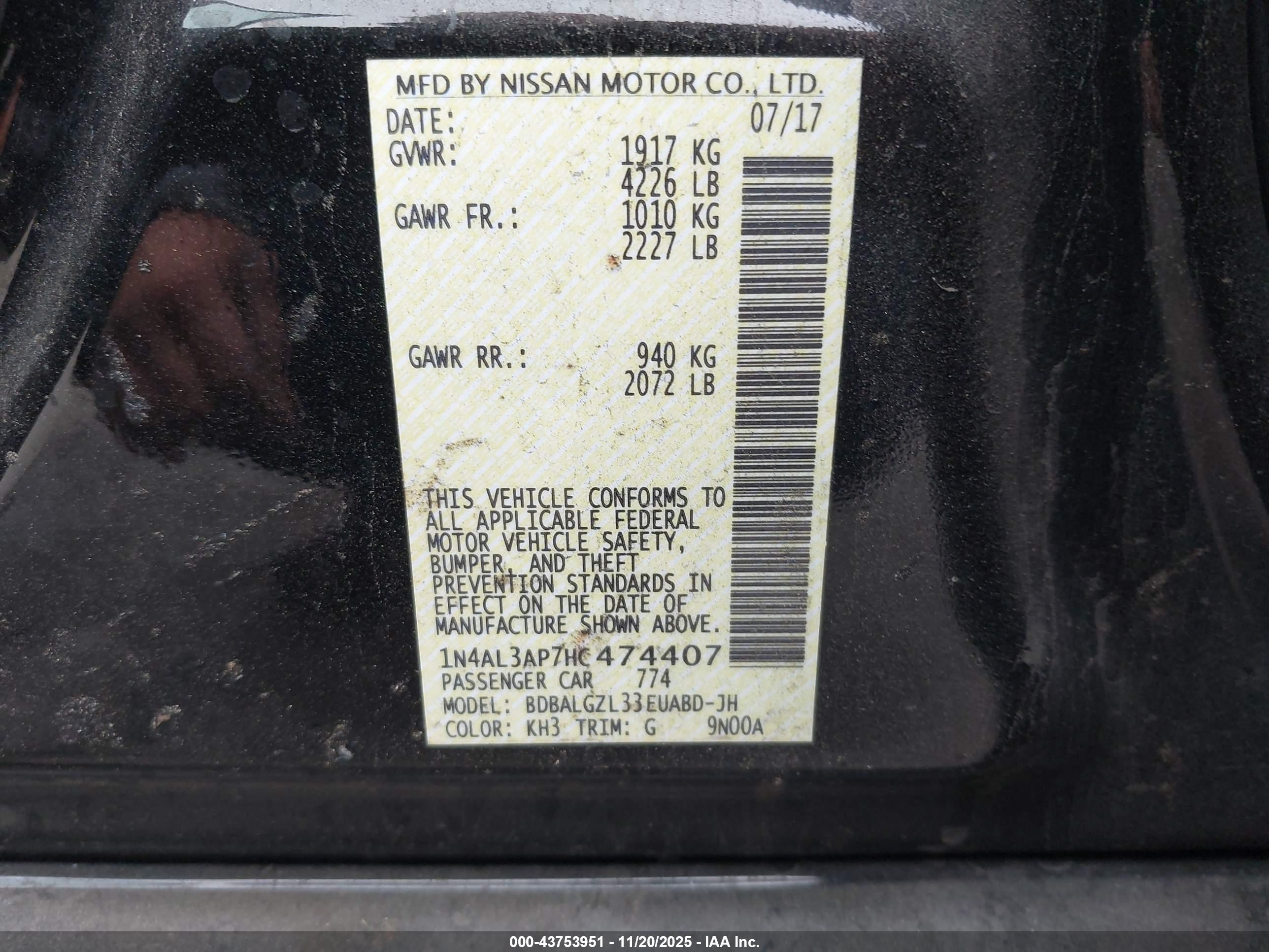NISSAN ALTIMA image 9