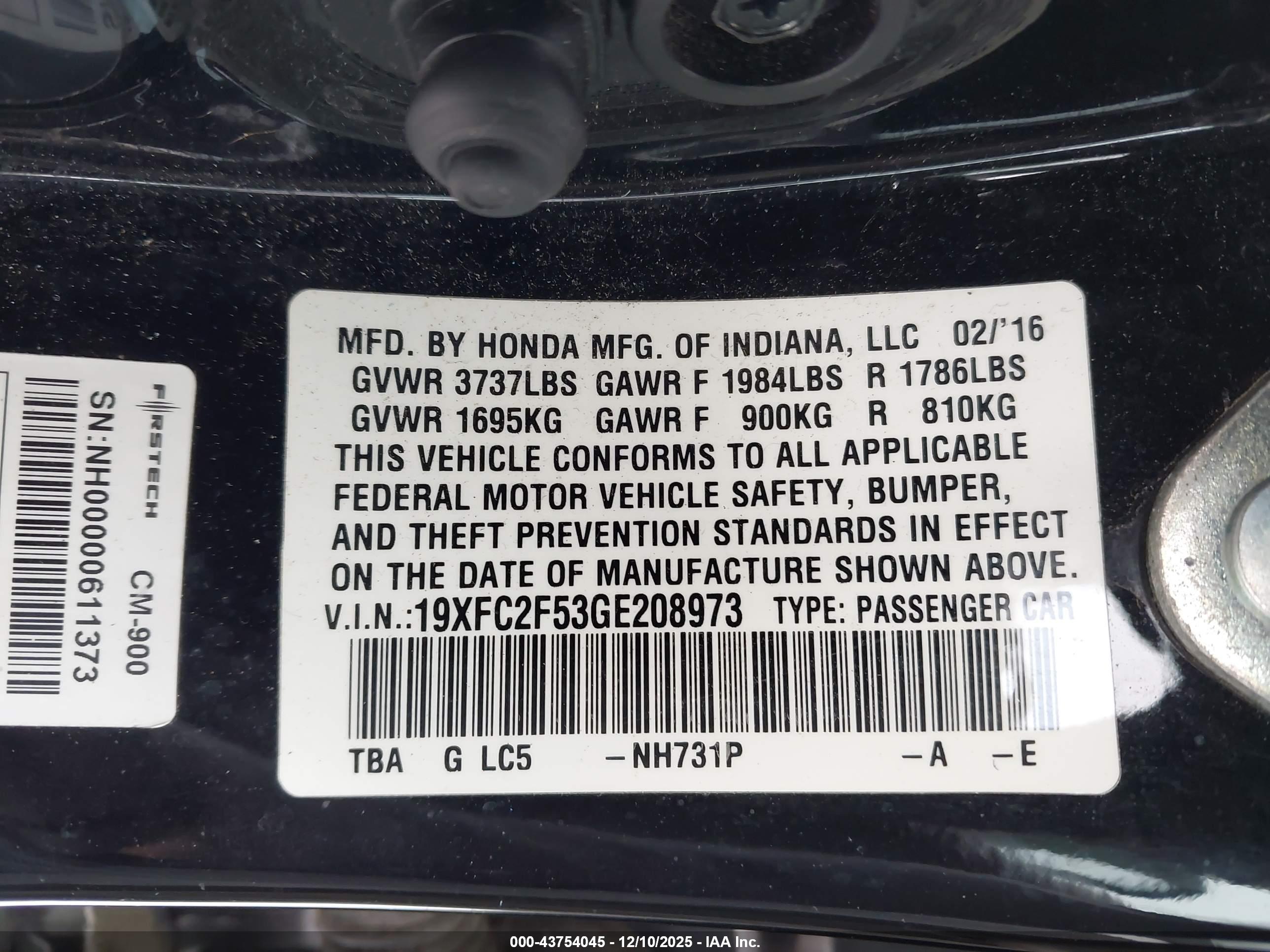 HONDA CIVIC image 9