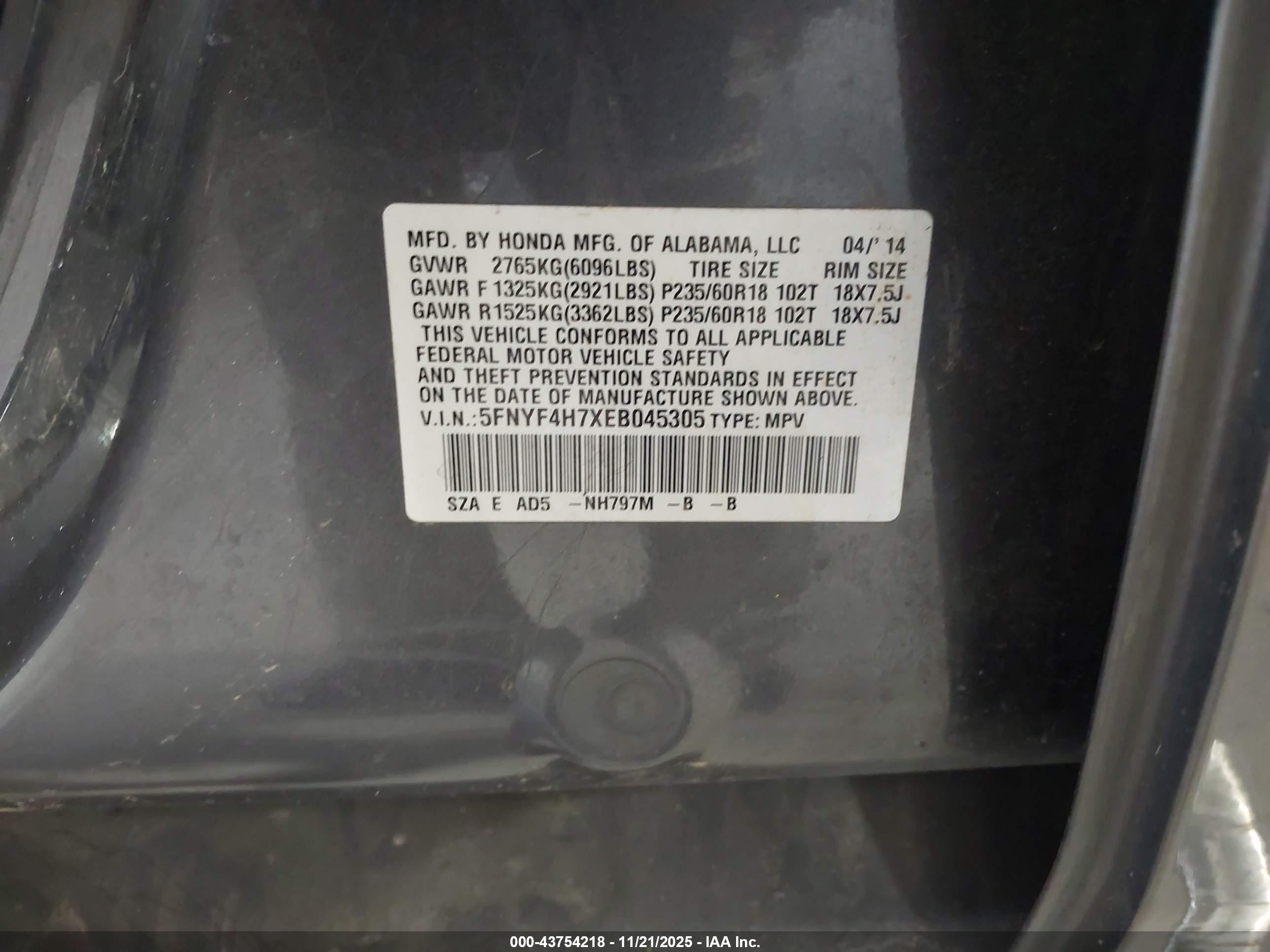 HONDA PILOT image 9