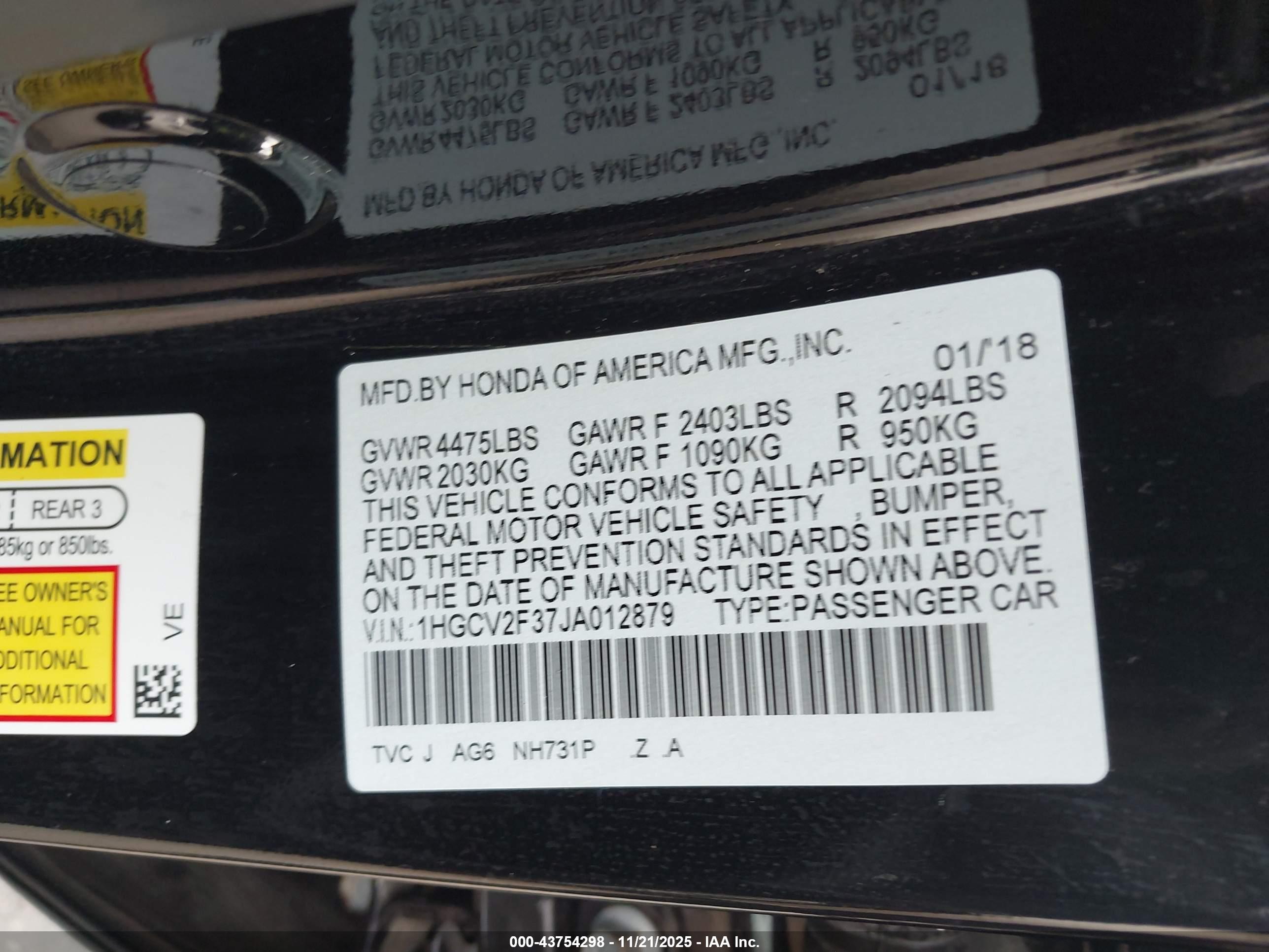 HONDA ACCORD image 9