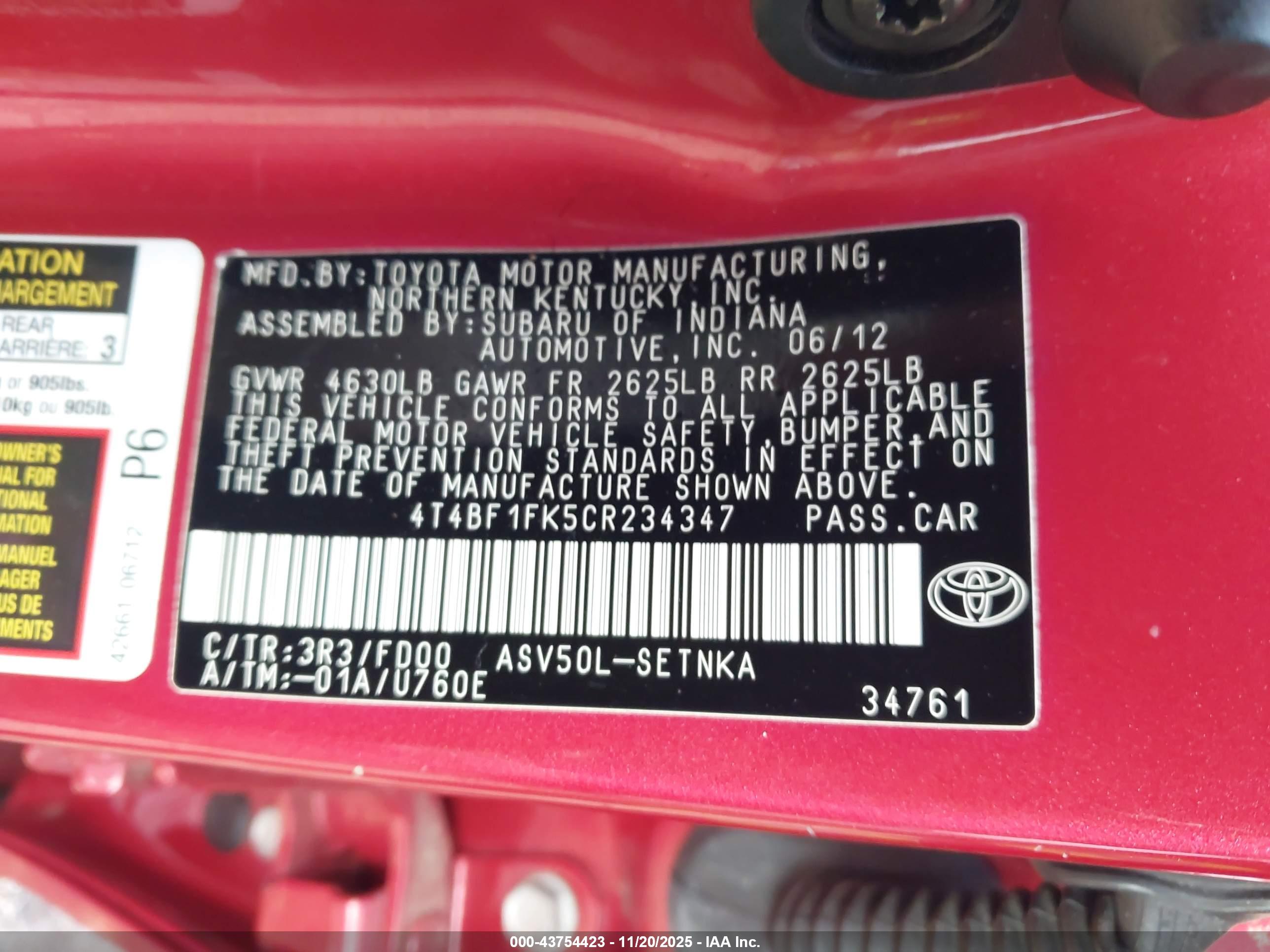 TOYOTA CAMRY image 9