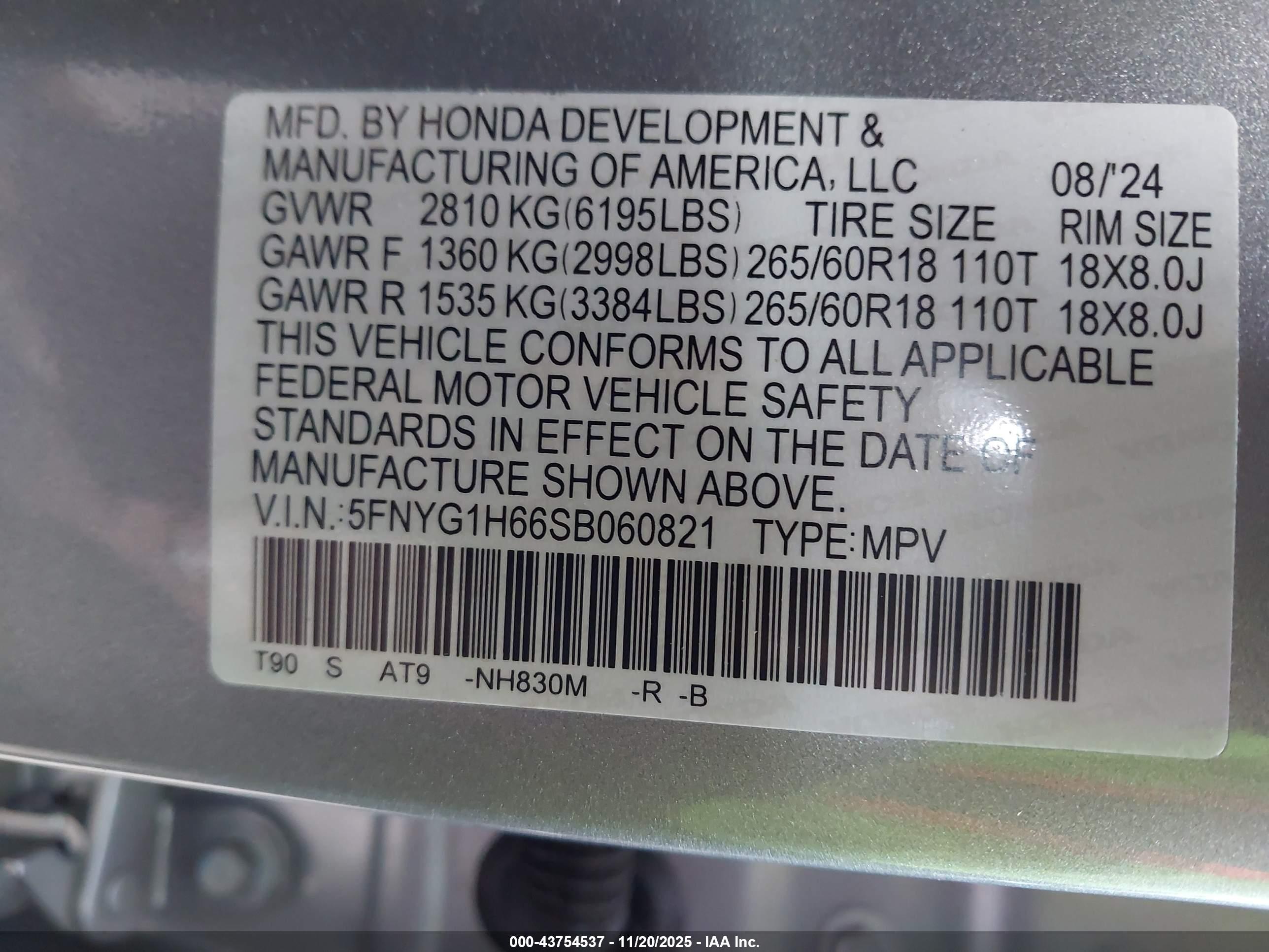 HONDA PILOT image 9